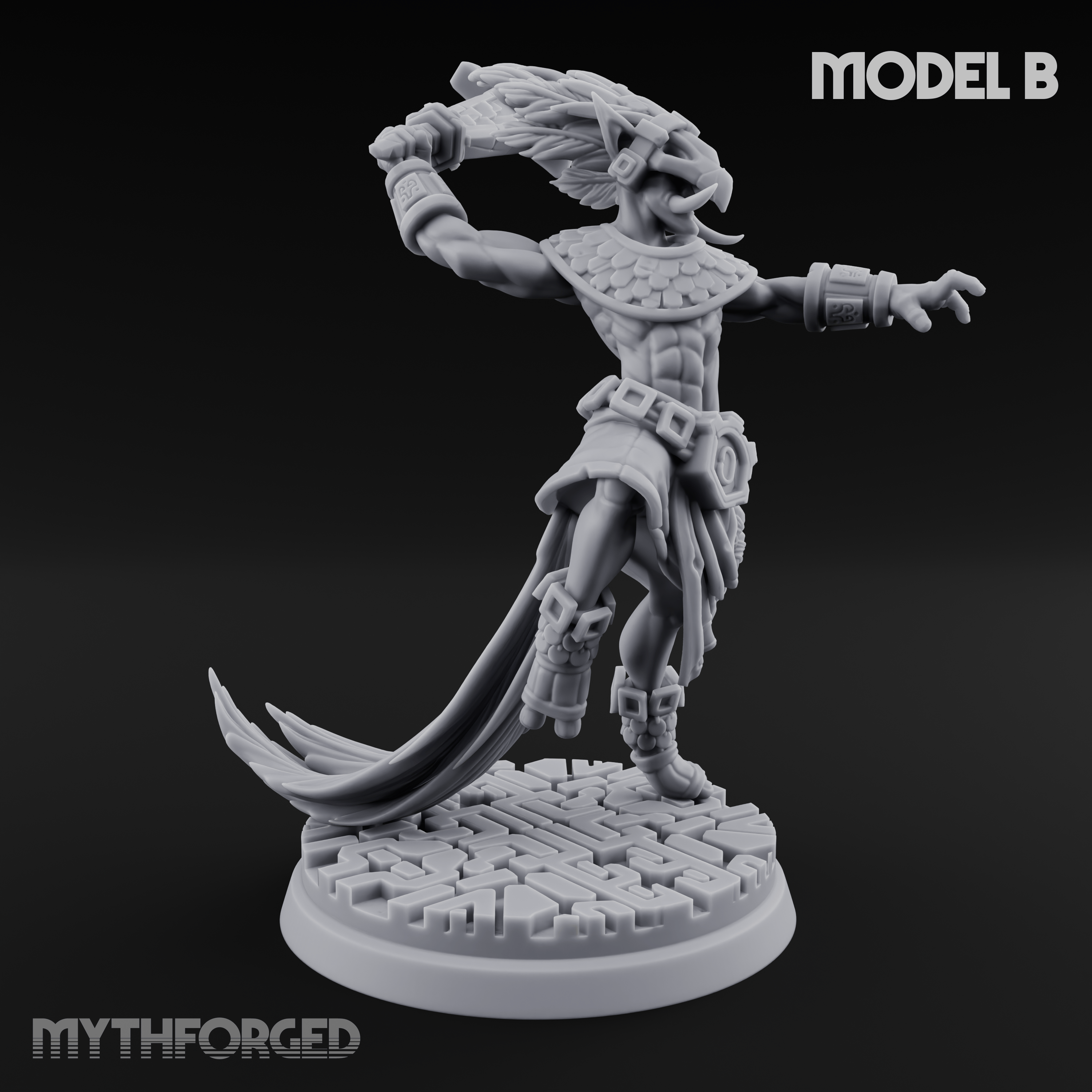 Aztec Inspired Stone-Fisted Hobgoblin Fighter B