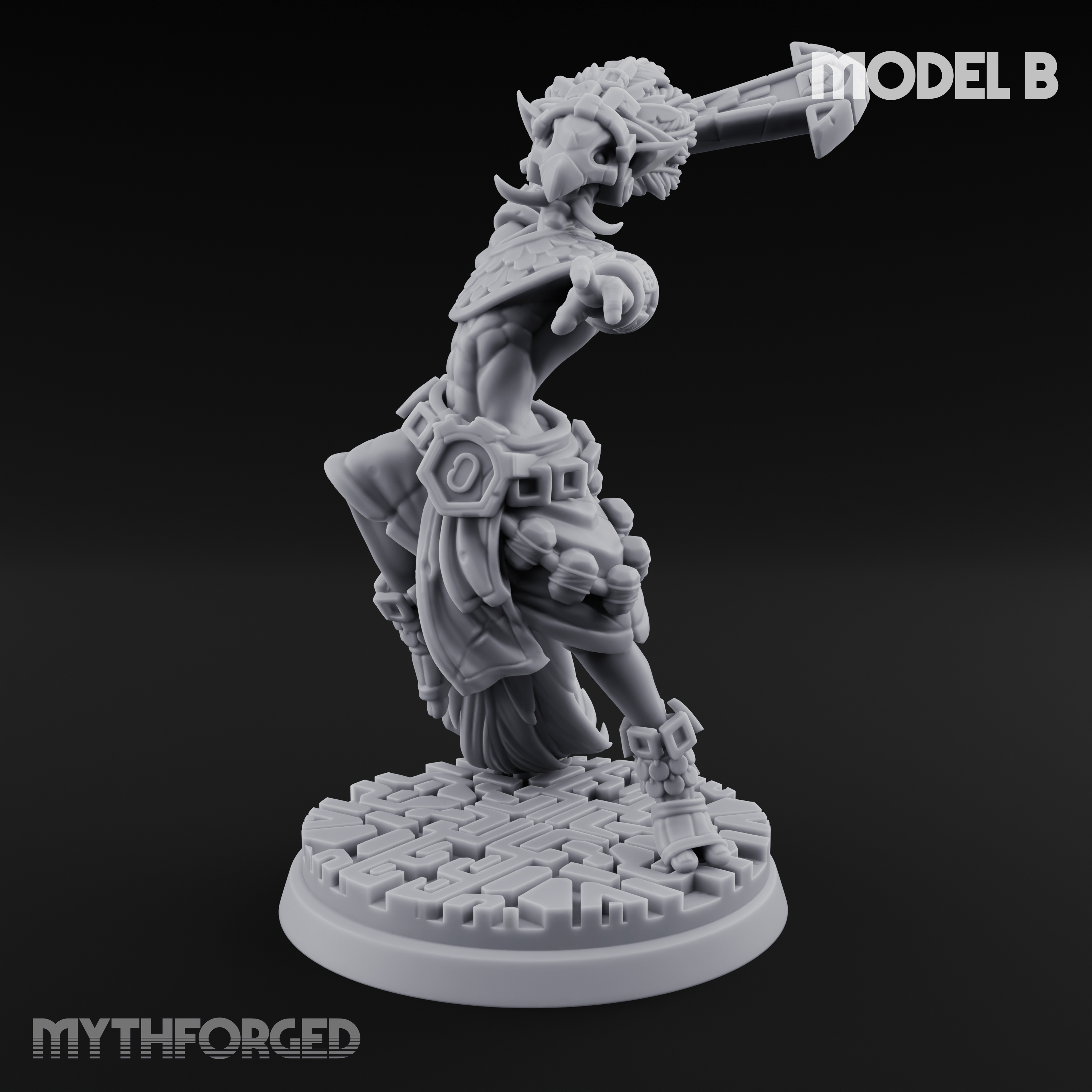 Aztec Inspired Stone-Fisted Hobgoblin Fighter B