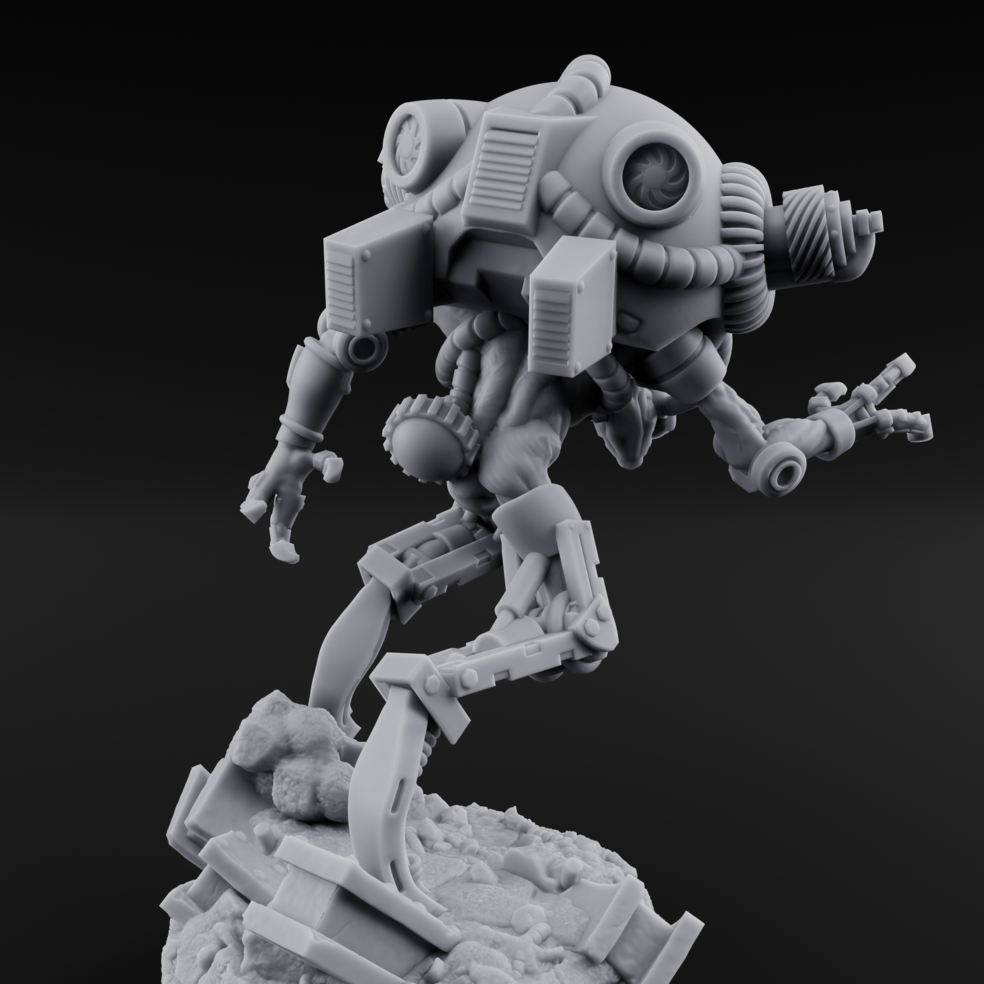 Hose Tangled Firing Cyborg C Miniature for Dungeons and Dragons, Pathfinder or other TTRPGs