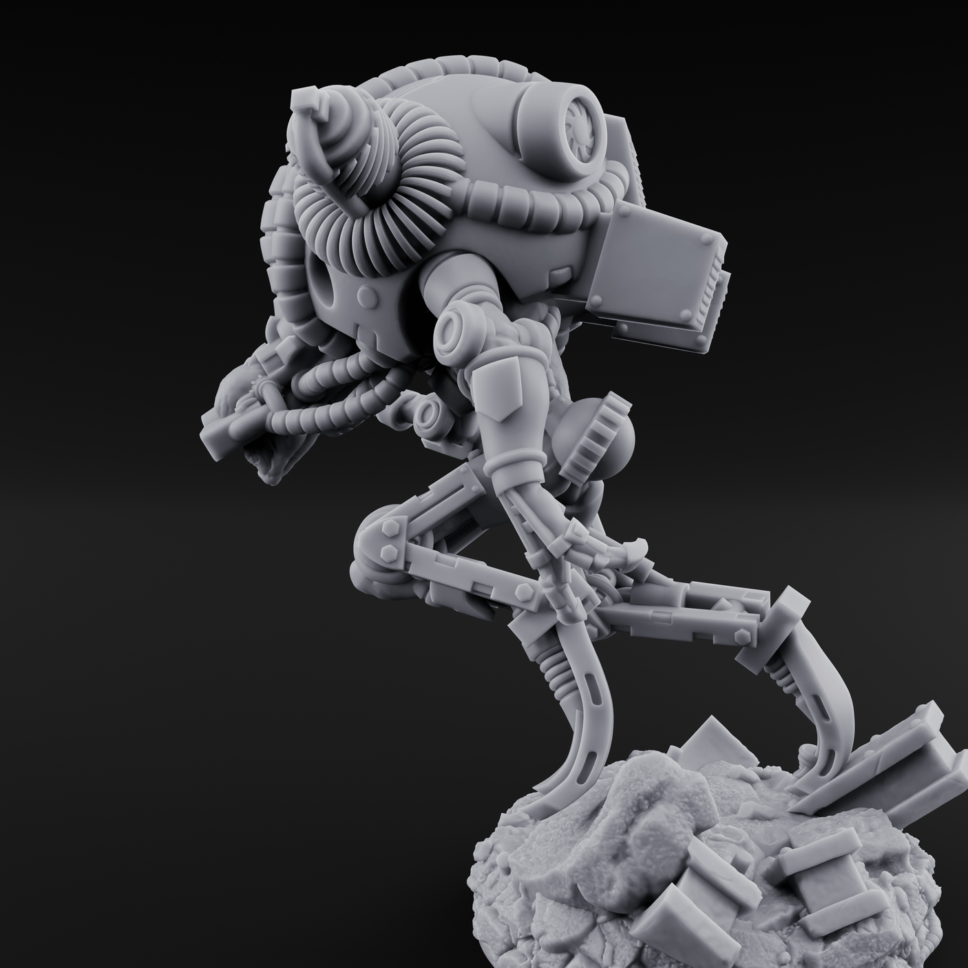 Hose Tangled Firing Cyborg C Miniature for Dungeons and Dragons, Pathfinder or other TTRPGs