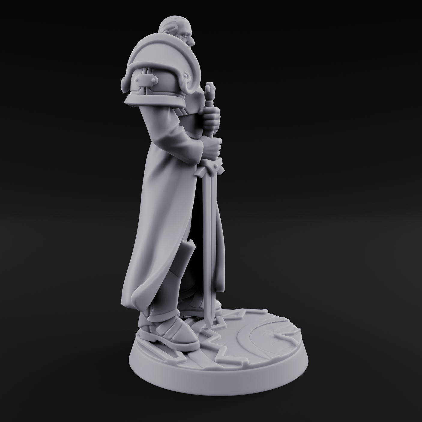 Sword Resting Human General Miniature for Dungeons and Dragons, Pathfinder or other TTRPGs