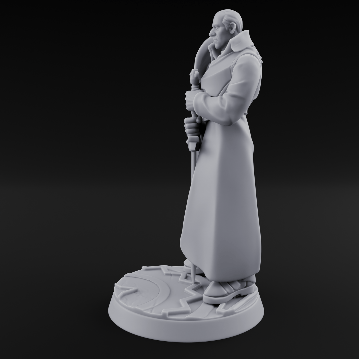 Sword Resting Human General Miniature for Dungeons and Dragons, Pathfinder or other TTRPGs