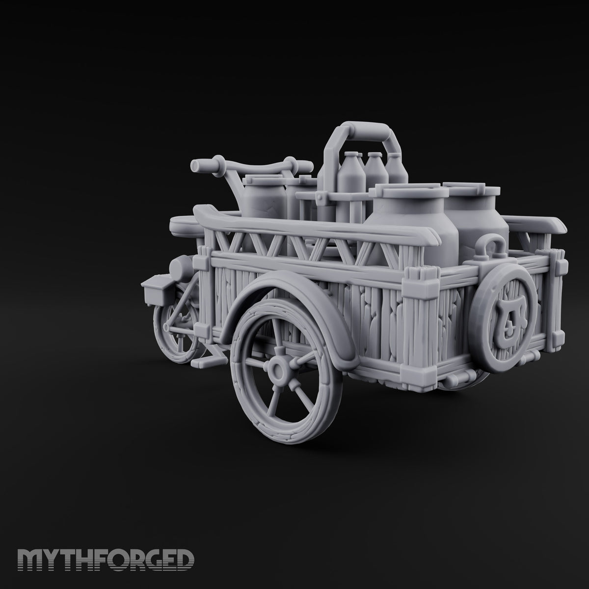 Curdle Not, Want Not Wooden Milkman Market Piece A