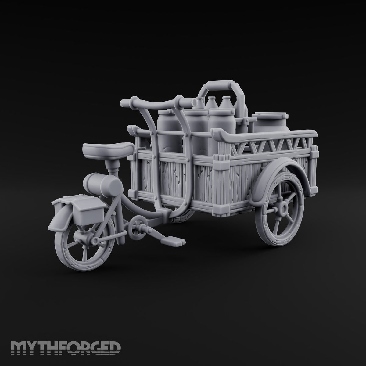Curdle Not, Want Not Wooden Milkman Market Piece A