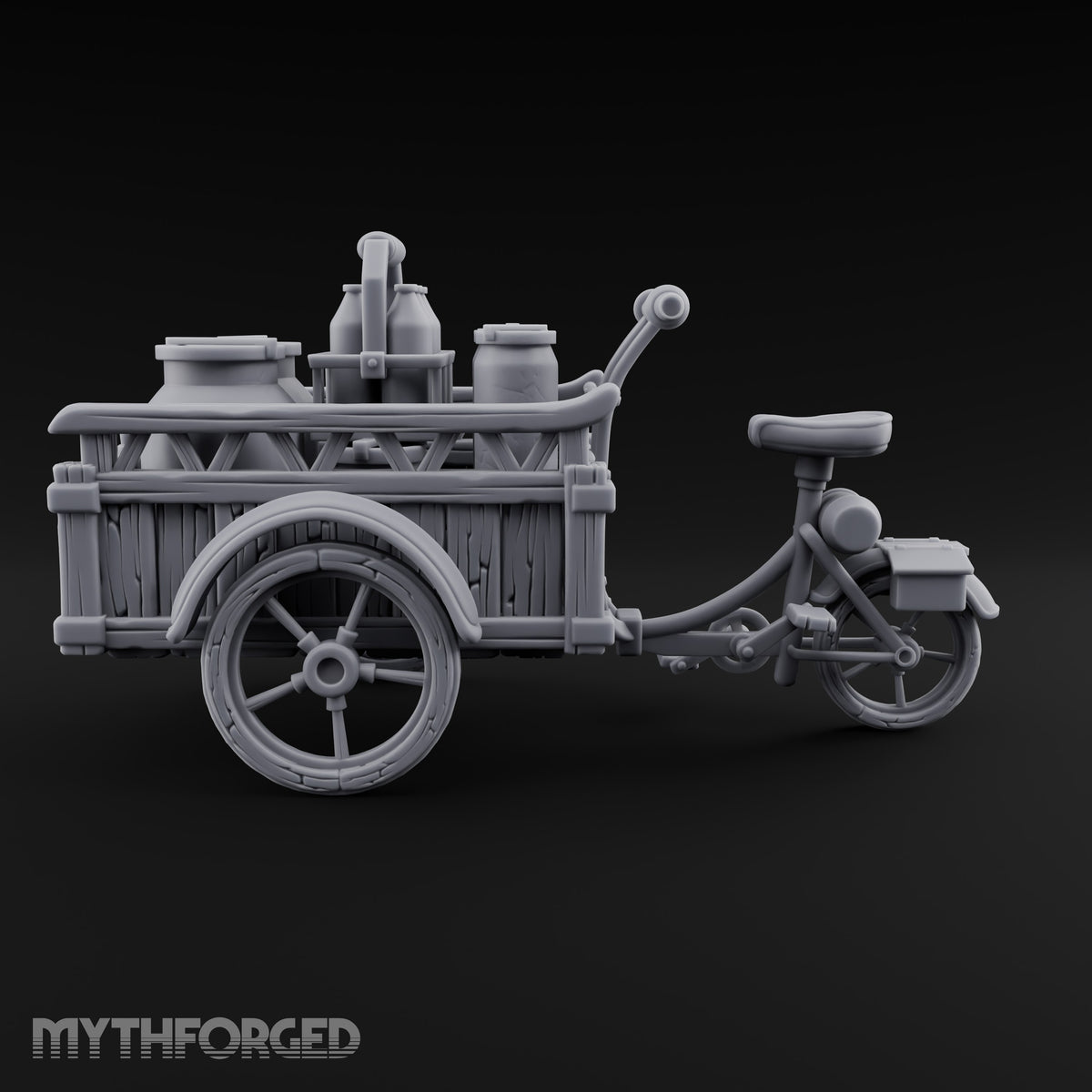 Curdle Not, Want Not Wooden Milkman Market Piece A