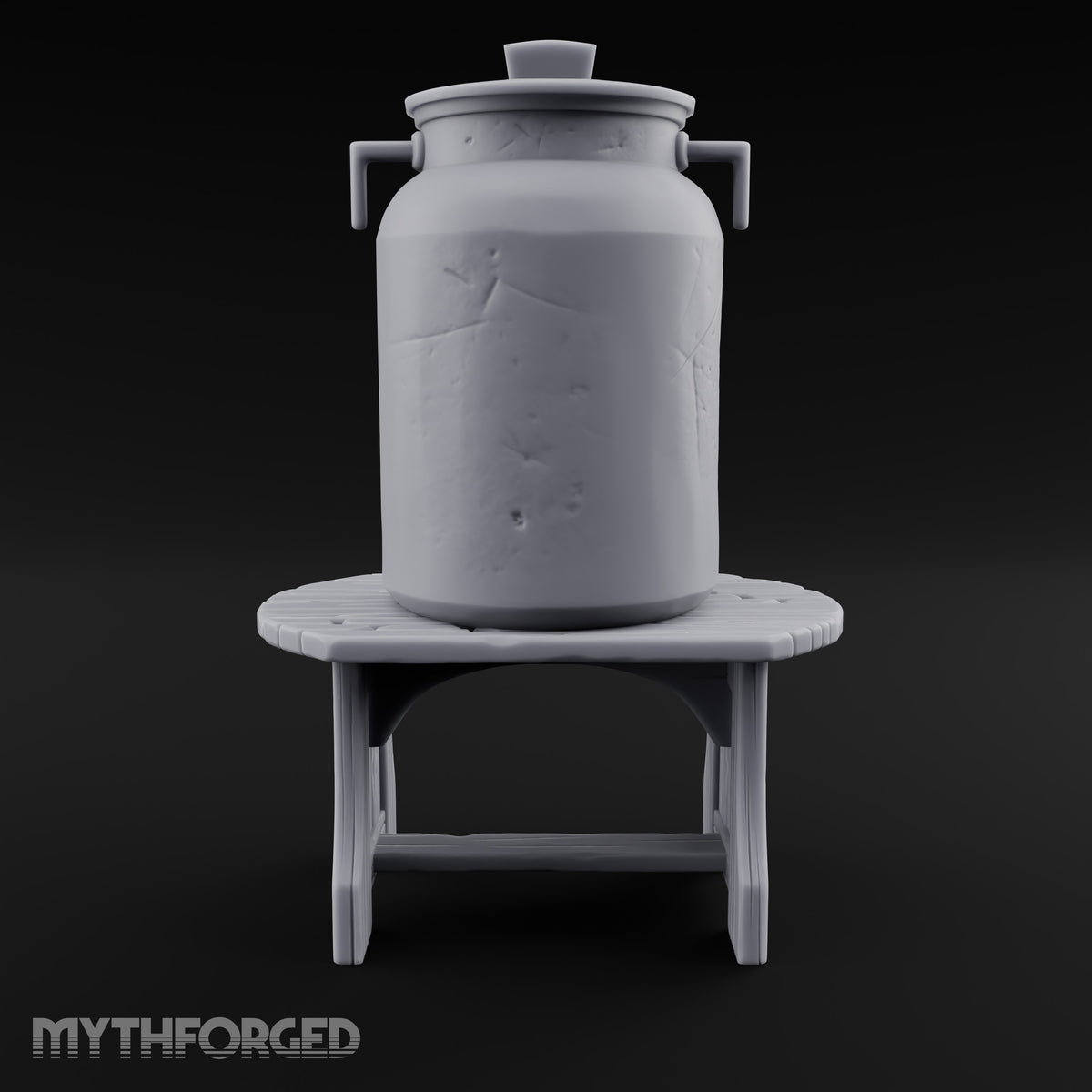 Curdle Not, Want Not Wooden Milkman Market Piece D