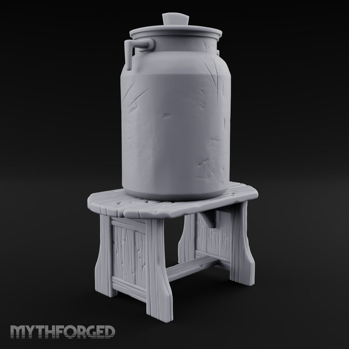 Curdle Not, Want Not Wooden Milkman Market Piece D