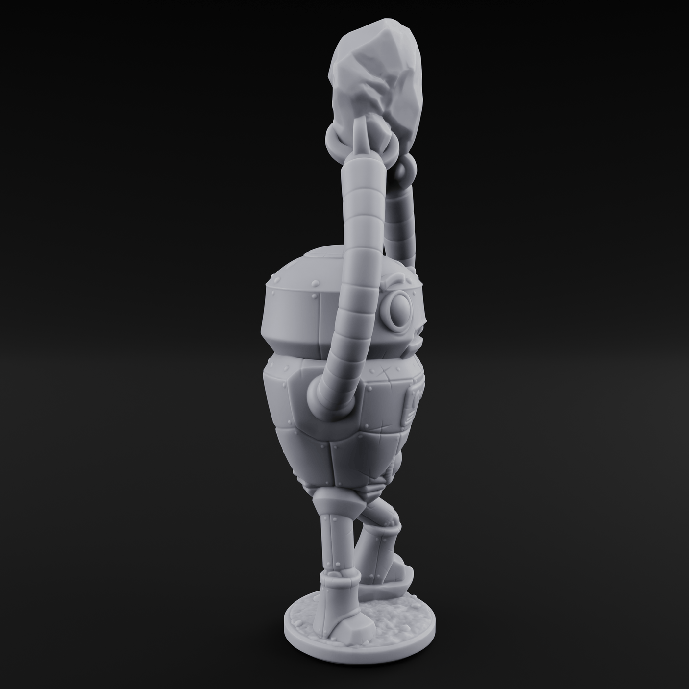 Lanky Armed Warforged Automaton B Miniature for Dungeons and Dragons, Pathfinder or other TTRPGs