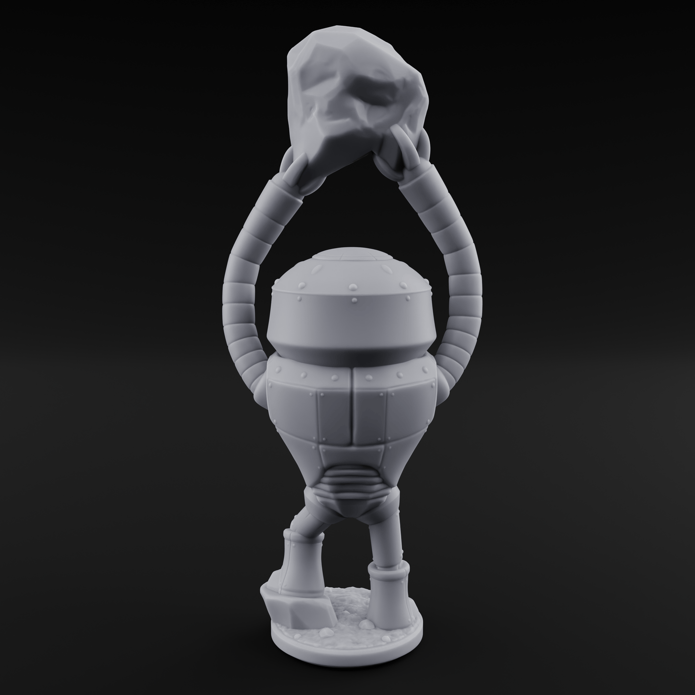 Lanky Armed Warforged Automaton B Miniature for Dungeons and Dragons, Pathfinder or other TTRPGs