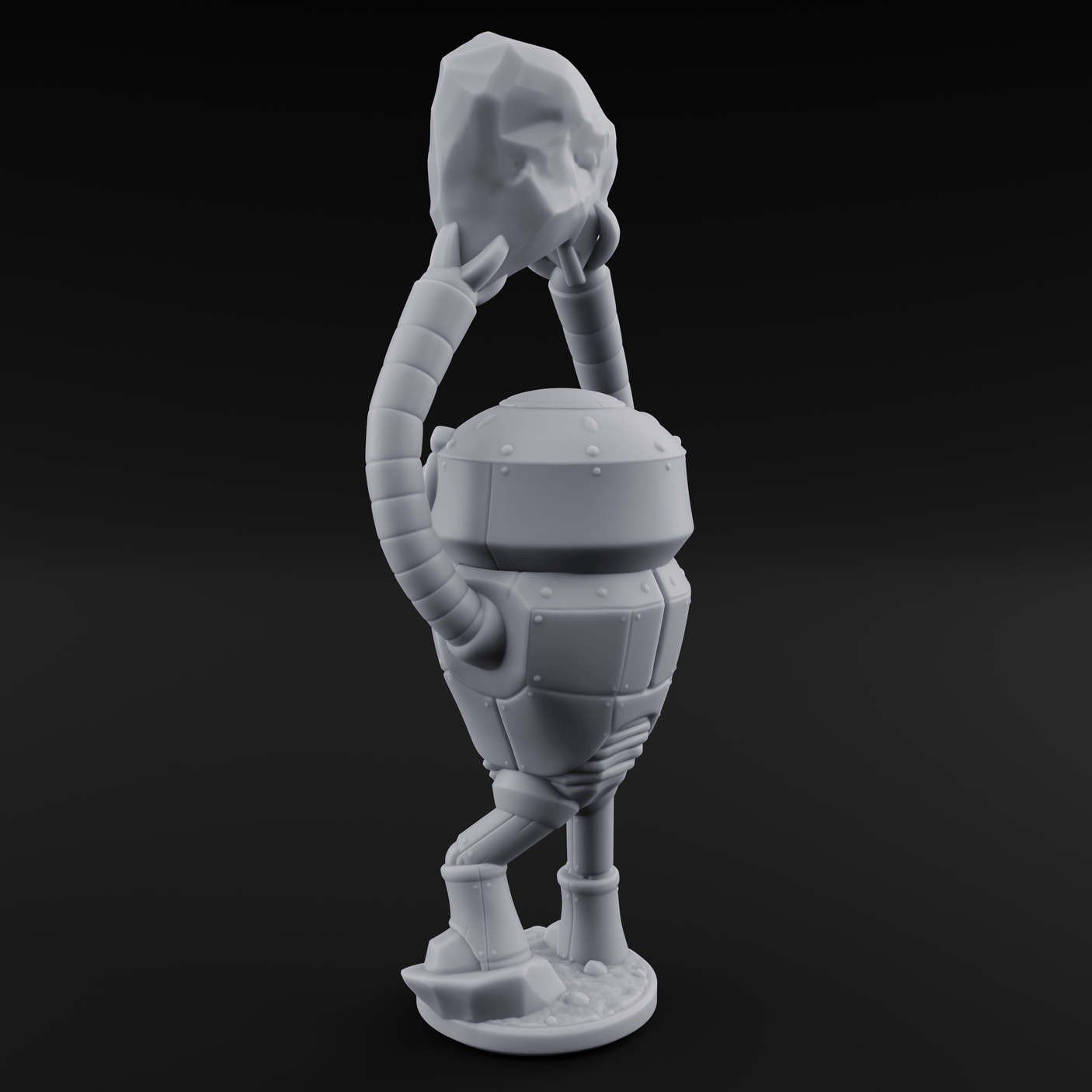 Lanky Armed Warforged Automaton B Miniature for Dungeons and Dragons, Pathfinder or other TTRPGs