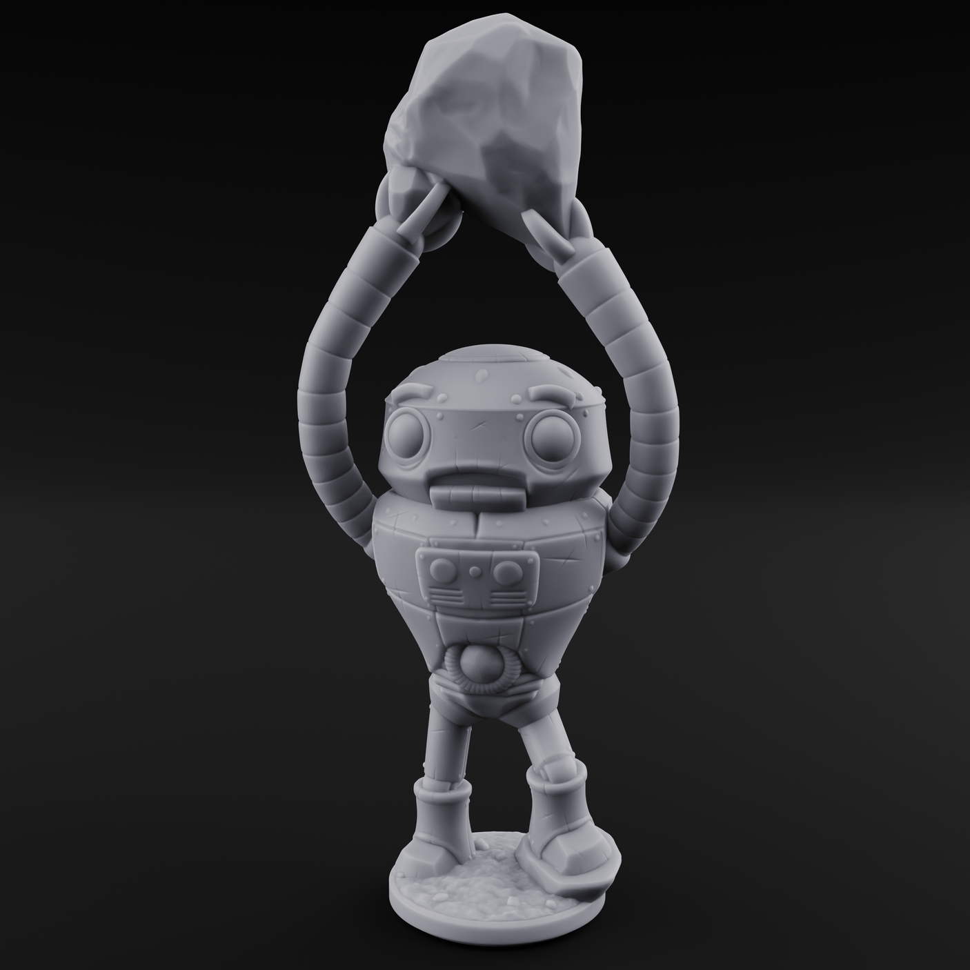 Lanky Armed Warforged Automaton B Miniature for Dungeons and Dragons, Pathfinder or other TTRPGs