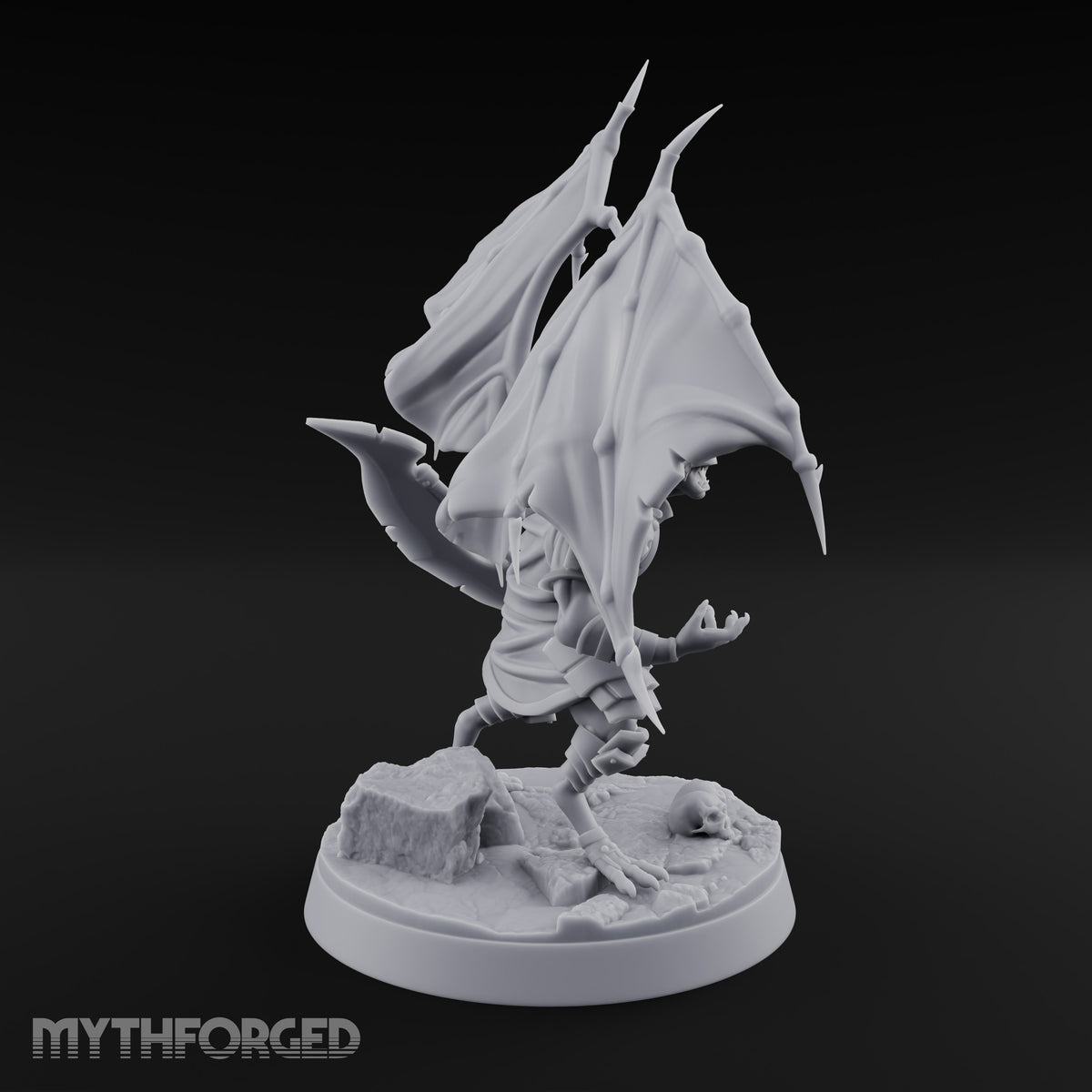 One Grounded, One Gliding Dragonborn Warriors — B