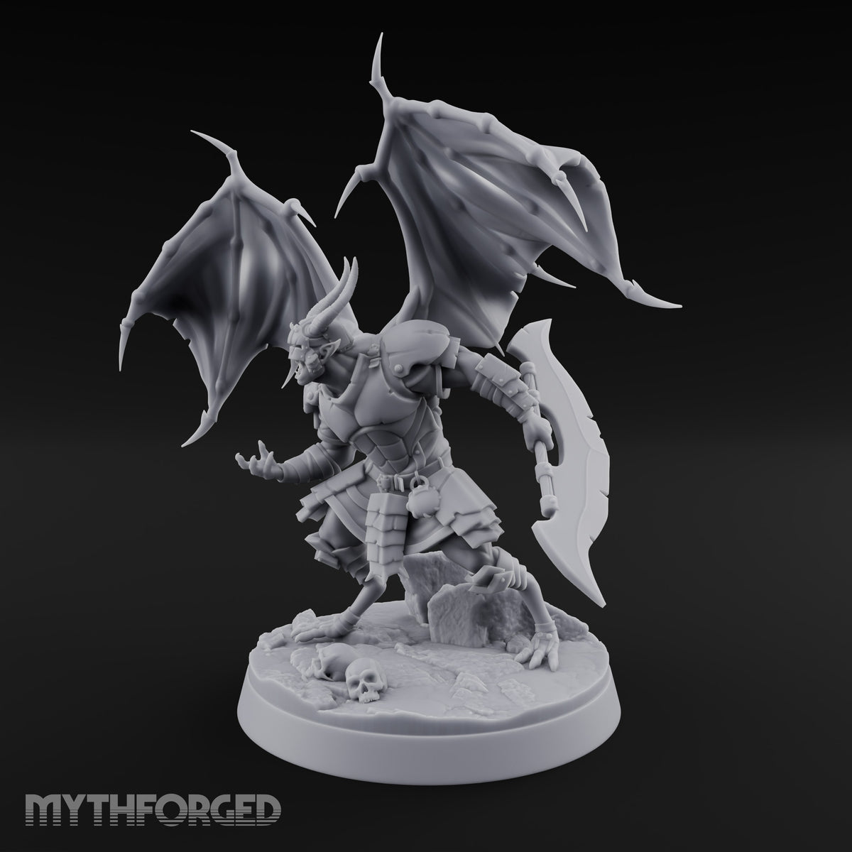 One Grounded, One Gliding Dragonborn Warrior B