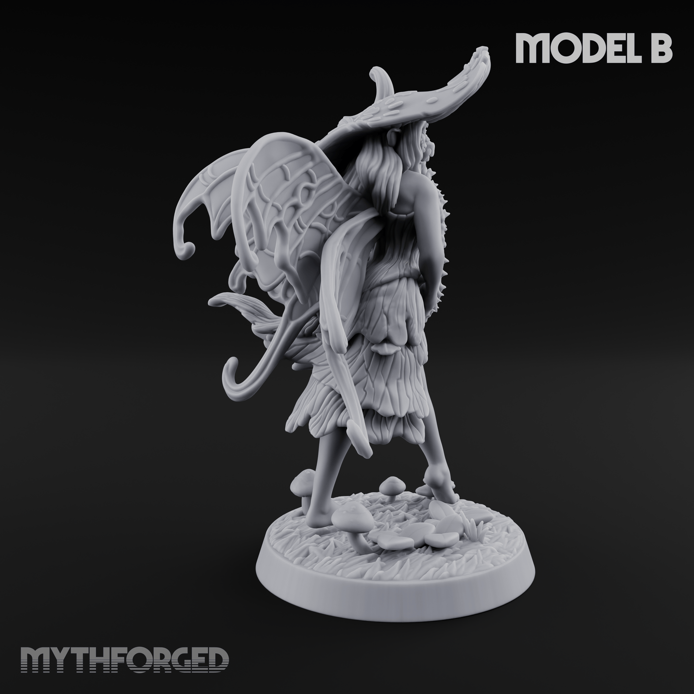 Harp Strumming Pixie Minstrels B Miniature for Dungeons and Dragons, Pathfinder or other TTRPGs