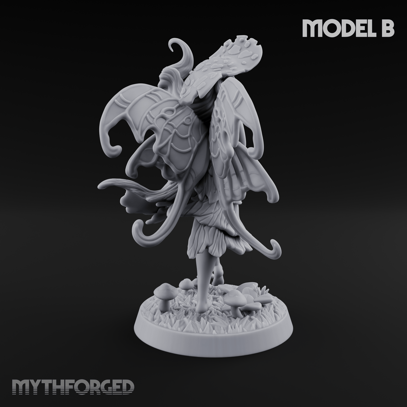 Harp Strumming Pixie Minstrels B Miniature for Dungeons and Dragons, Pathfinder or other TTRPGs