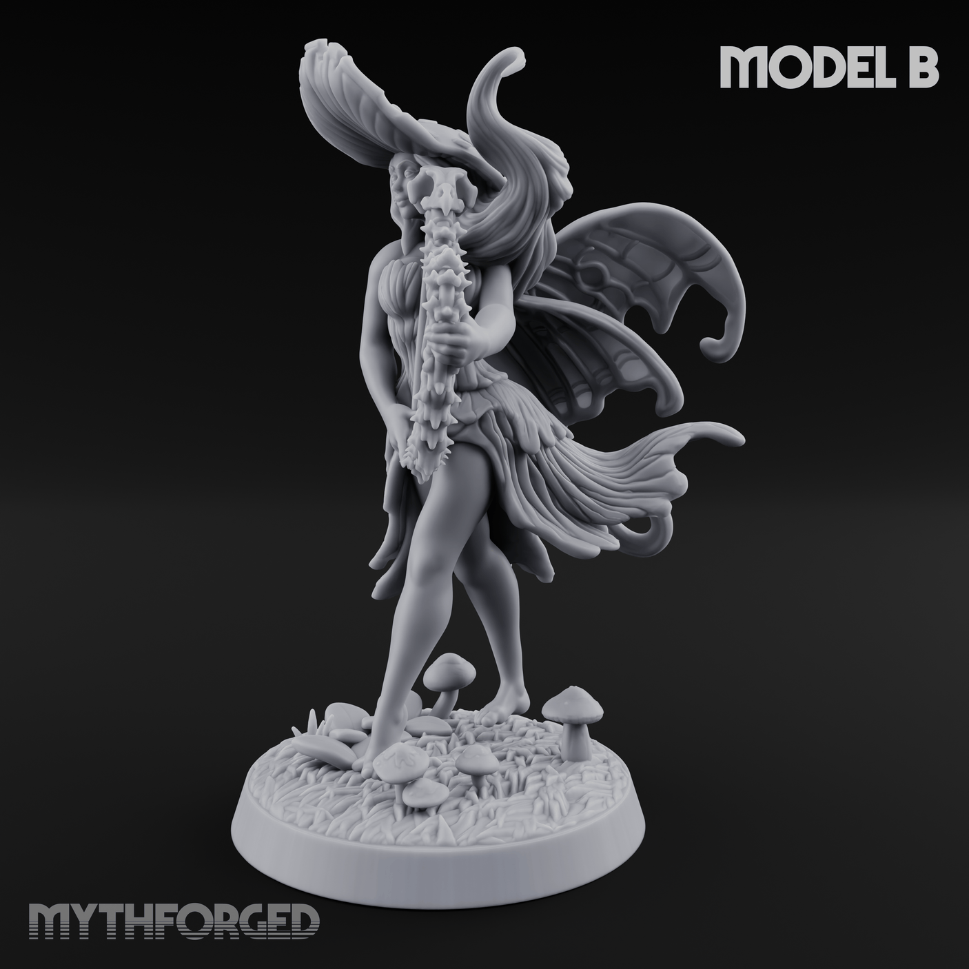 Harp Strumming Pixie Minstrels B Miniature for Dungeons and Dragons, Pathfinder or other TTRPGs