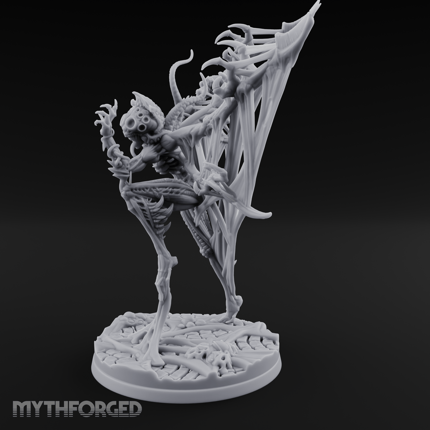 Wings Spread Menacing Phase Spider Matriarch Miniature for Dungeons and Dragons, Pathfinder or other TTRPGs