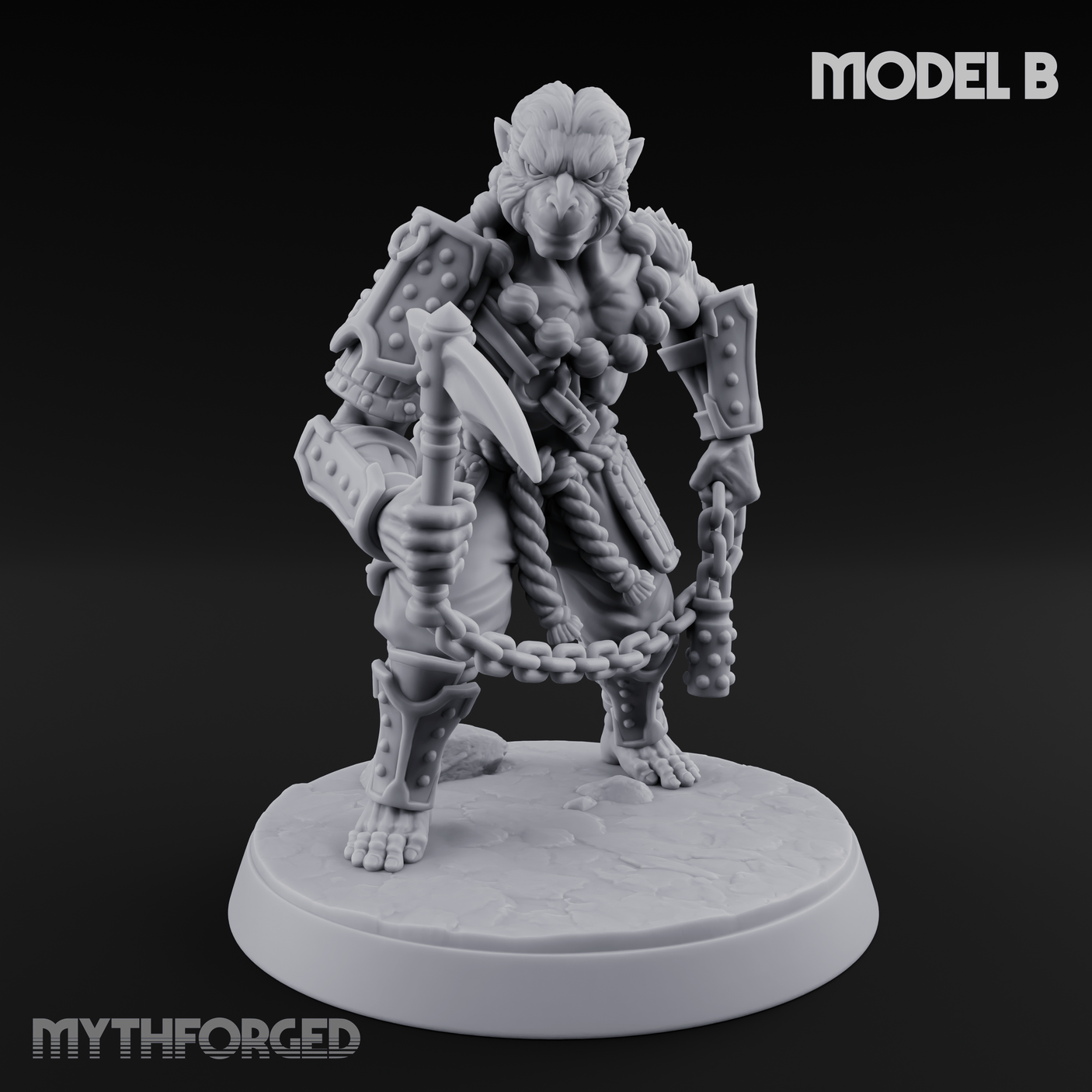 Shouldering The Blade Hadozee Warriors B Miniature for Dungeons and Dragons, Pathfinder or other TTRPGs