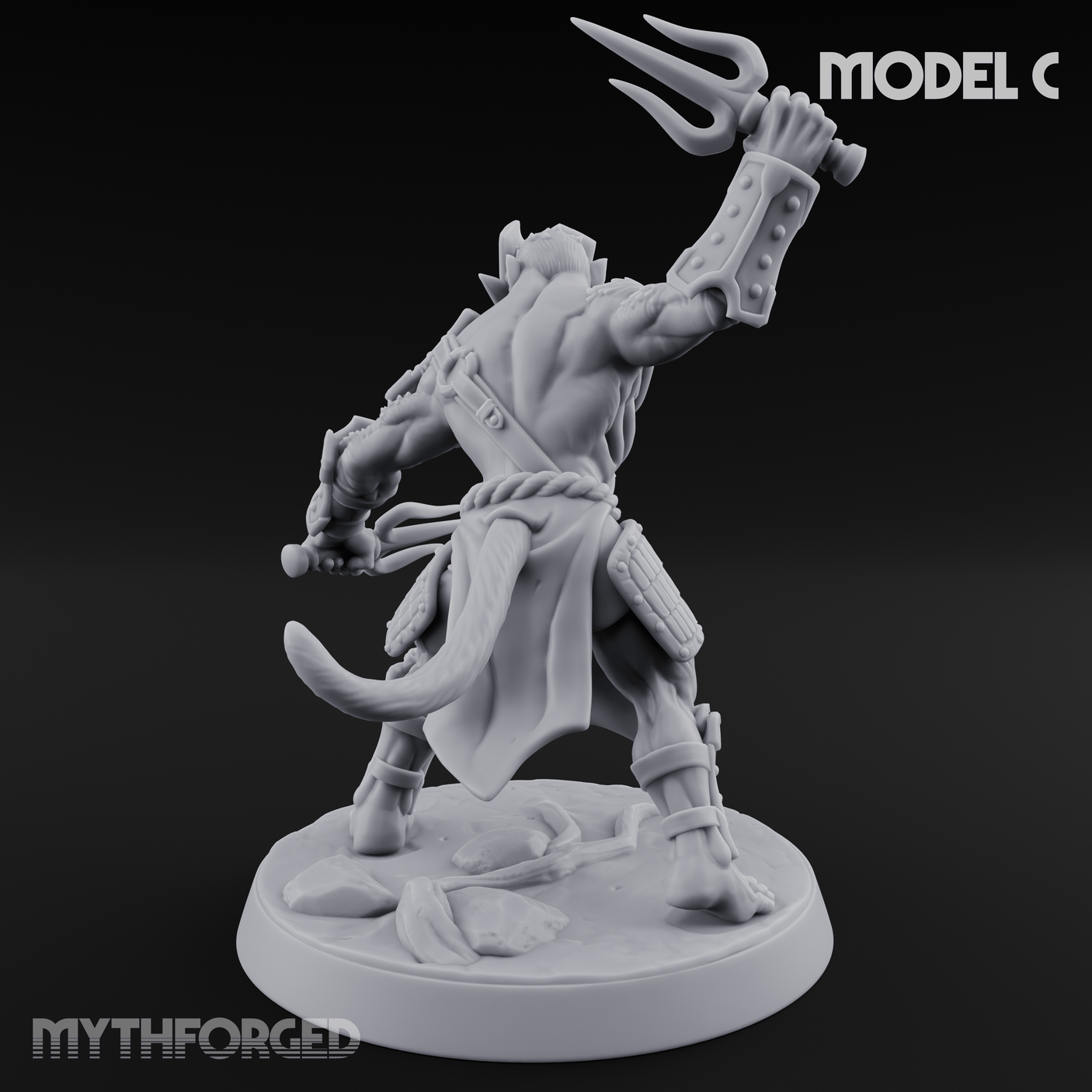 Shouldering The Blade Hadozee Warriors C Miniature for Dungeons and Dragons, Pathfinder or other TTRPGs