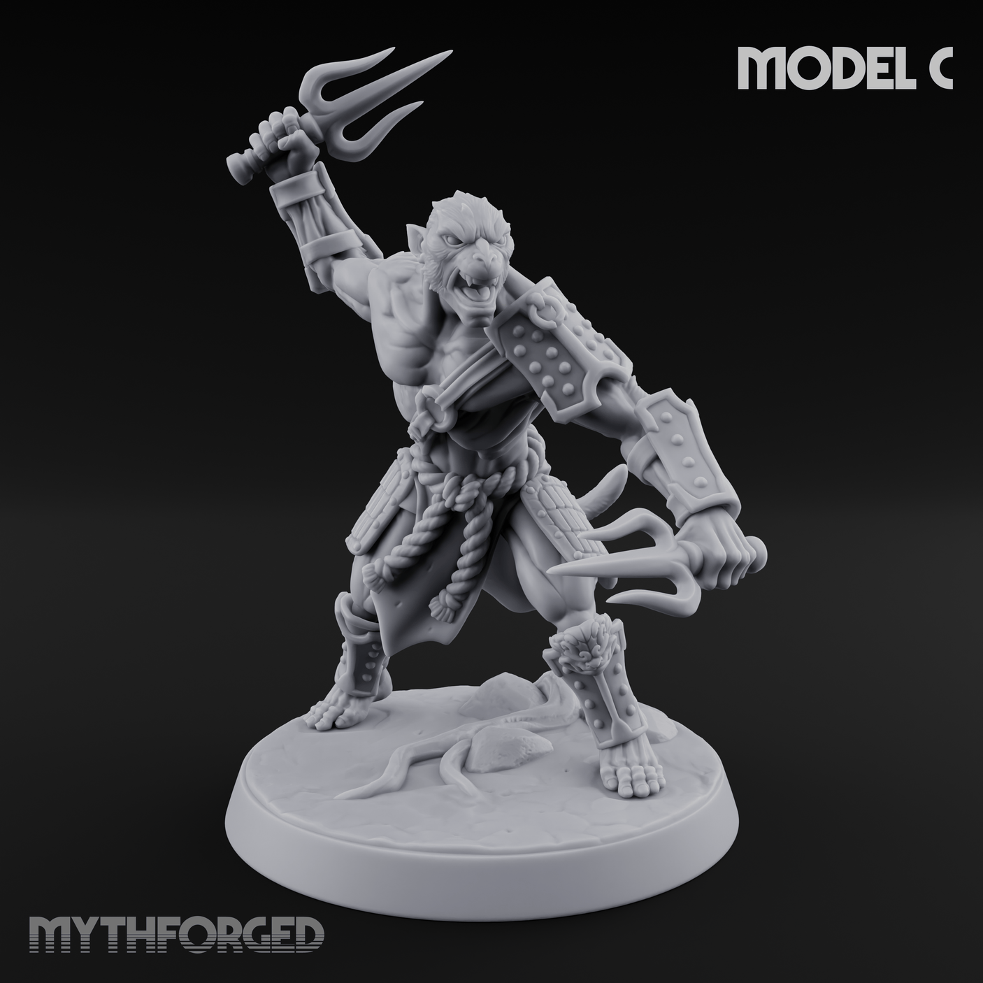 Shouldering The Blade Hadozee Warriors C Miniature for Dungeons and Dragons, Pathfinder or other TTRPGs