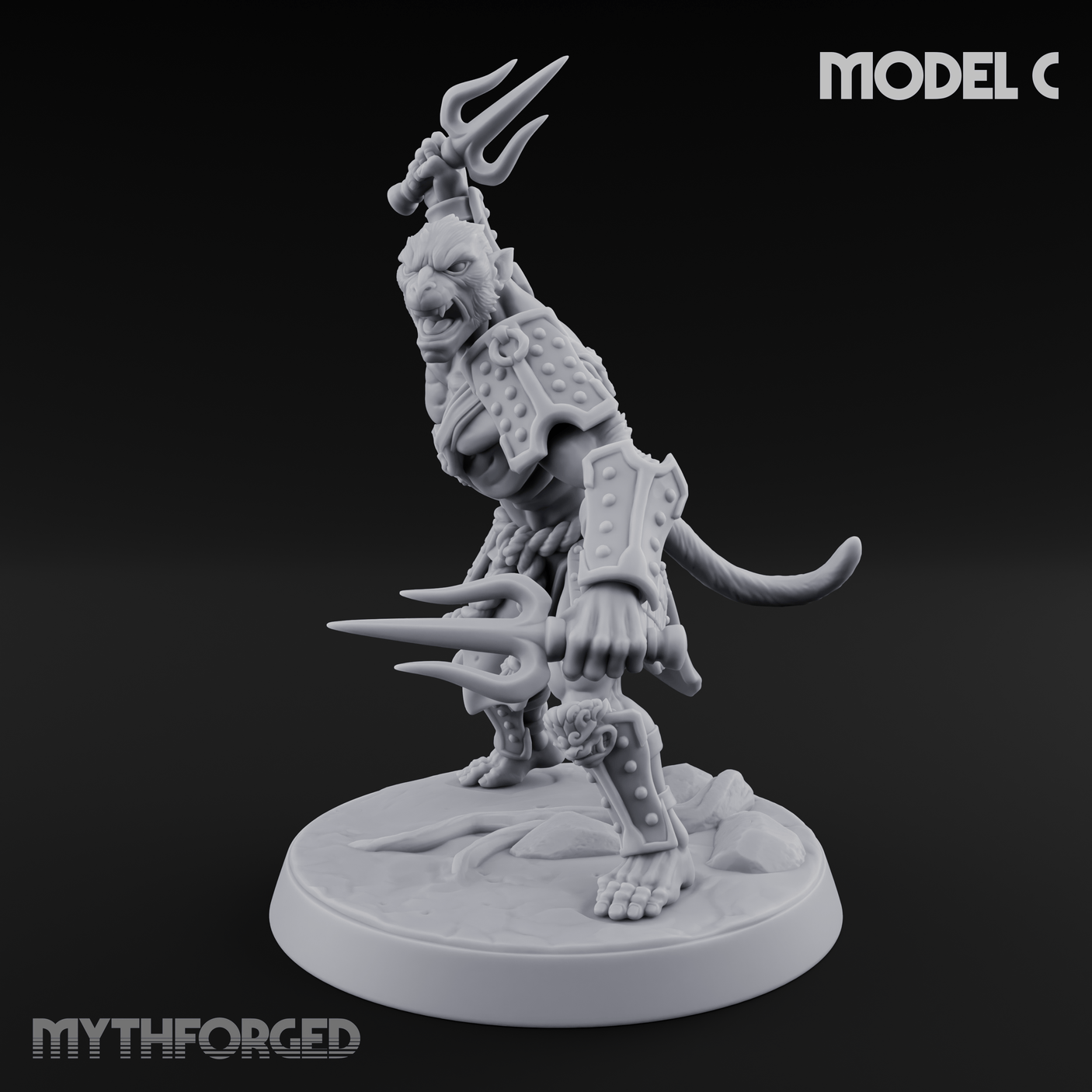 Shouldering The Blade Hadozee Warriors C Miniature for Dungeons and Dragons, Pathfinder or other TTRPGs