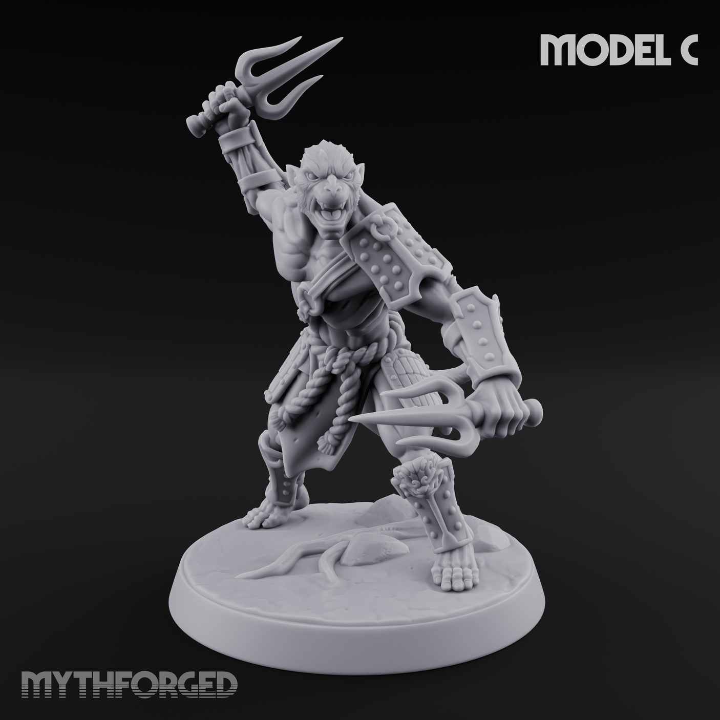 Shouldering The Blade Hadozee Warriors C Miniature for Dungeons and Dragons, Pathfinder or other TTRPGs