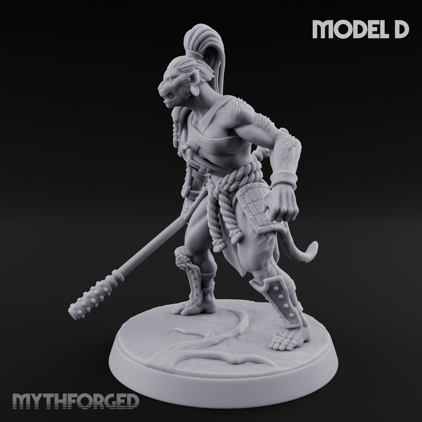 Shouldering The Blade Hadozee Warriors D Miniature for Dungeons and Dragons, Pathfinder or other TTRPGs