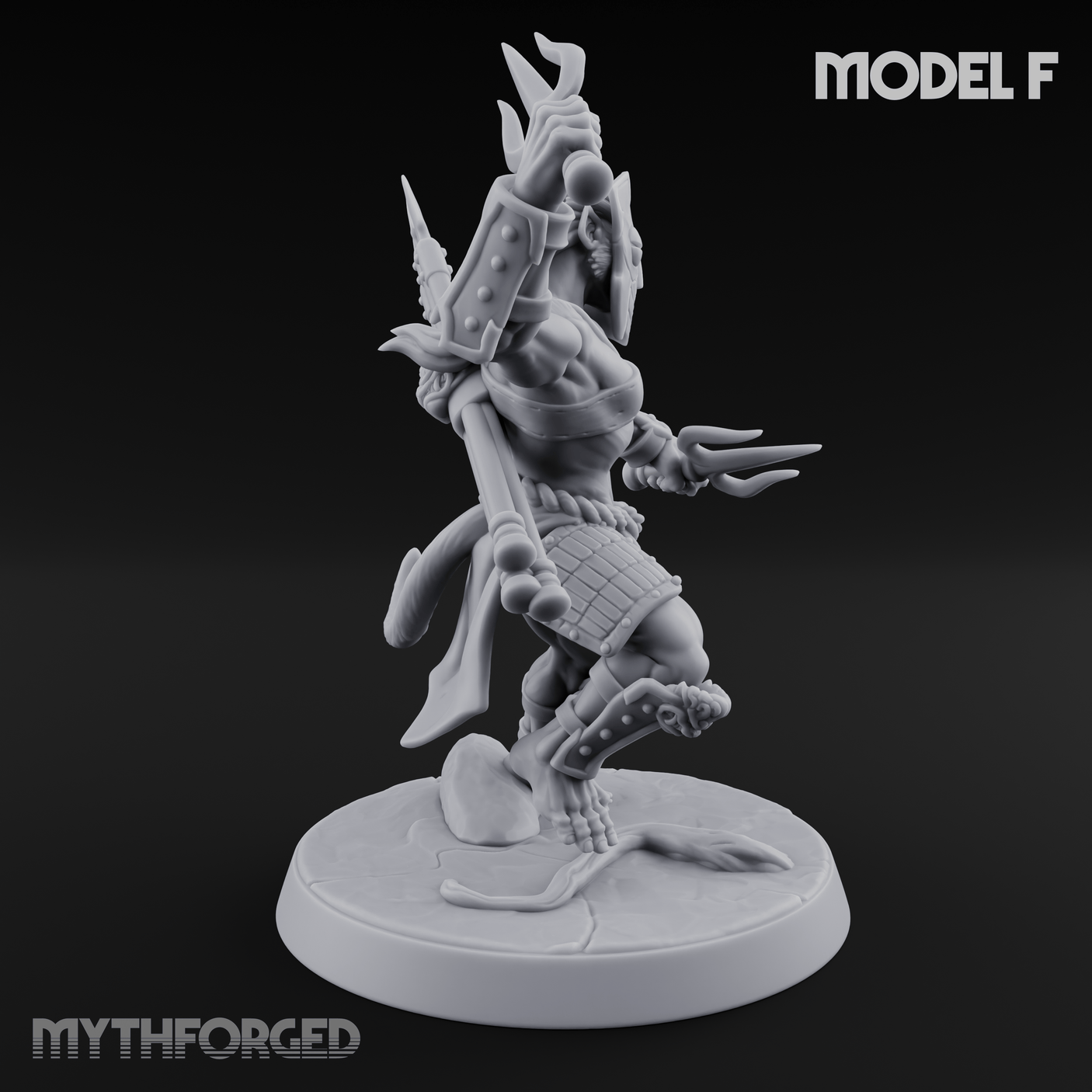 Shouldering The Blade Hadozee Warriors F Miniature for Dungeons and Dragons, Pathfinder or other TTRPGs