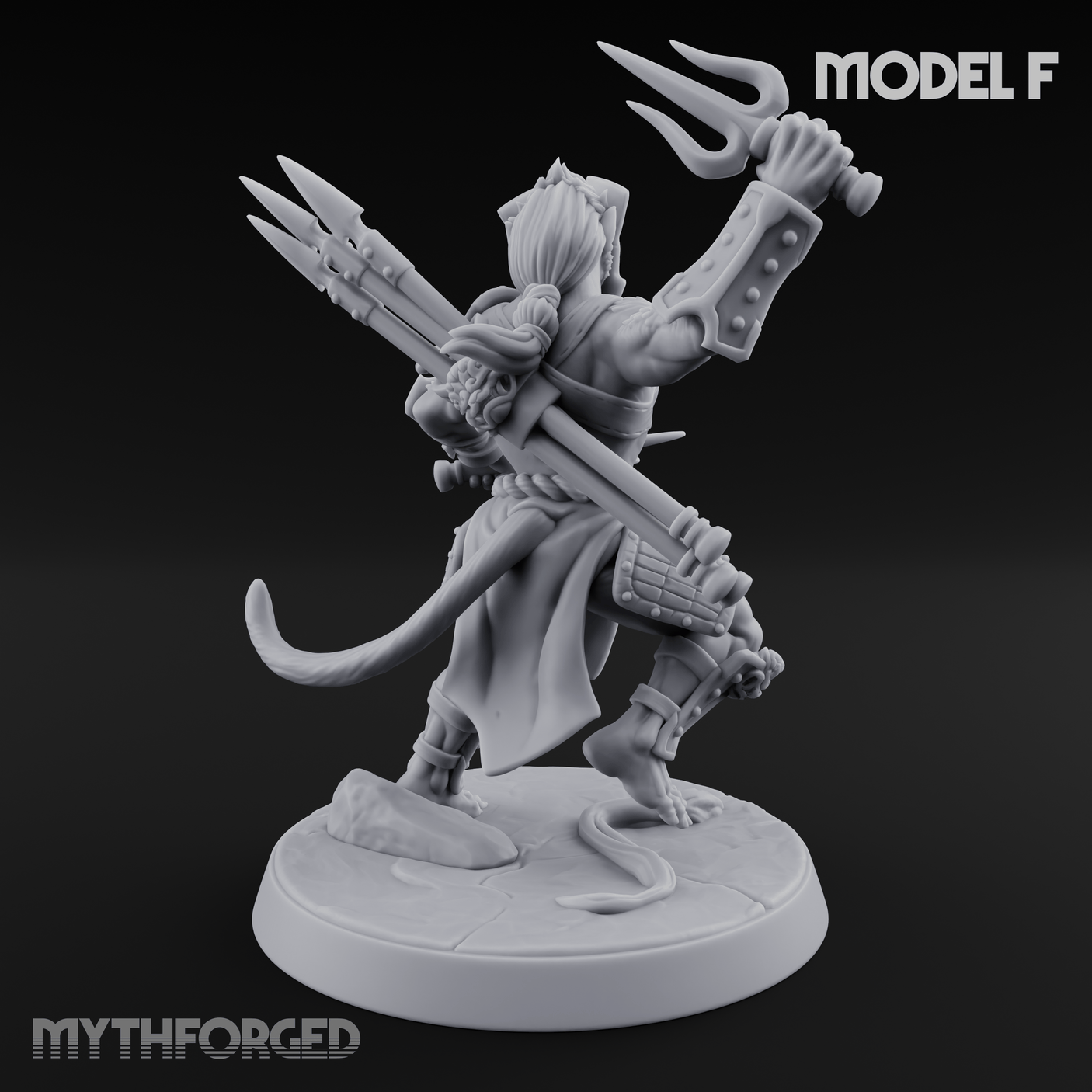 Shouldering The Blade Hadozee Warriors F Miniature for Dungeons and Dragons, Pathfinder or other TTRPGs