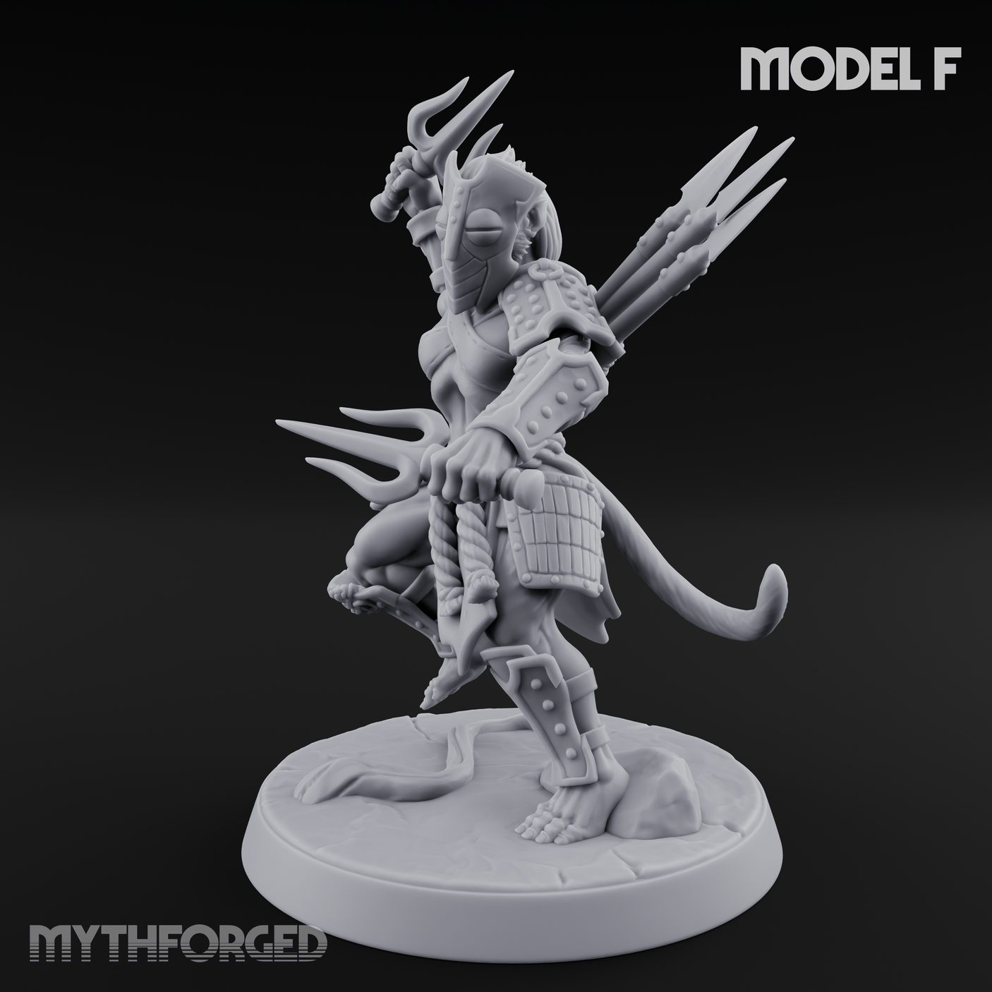 Shouldering The Blade Hadozee Warriors F Miniature for Dungeons and Dragons, Pathfinder or other TTRPGs