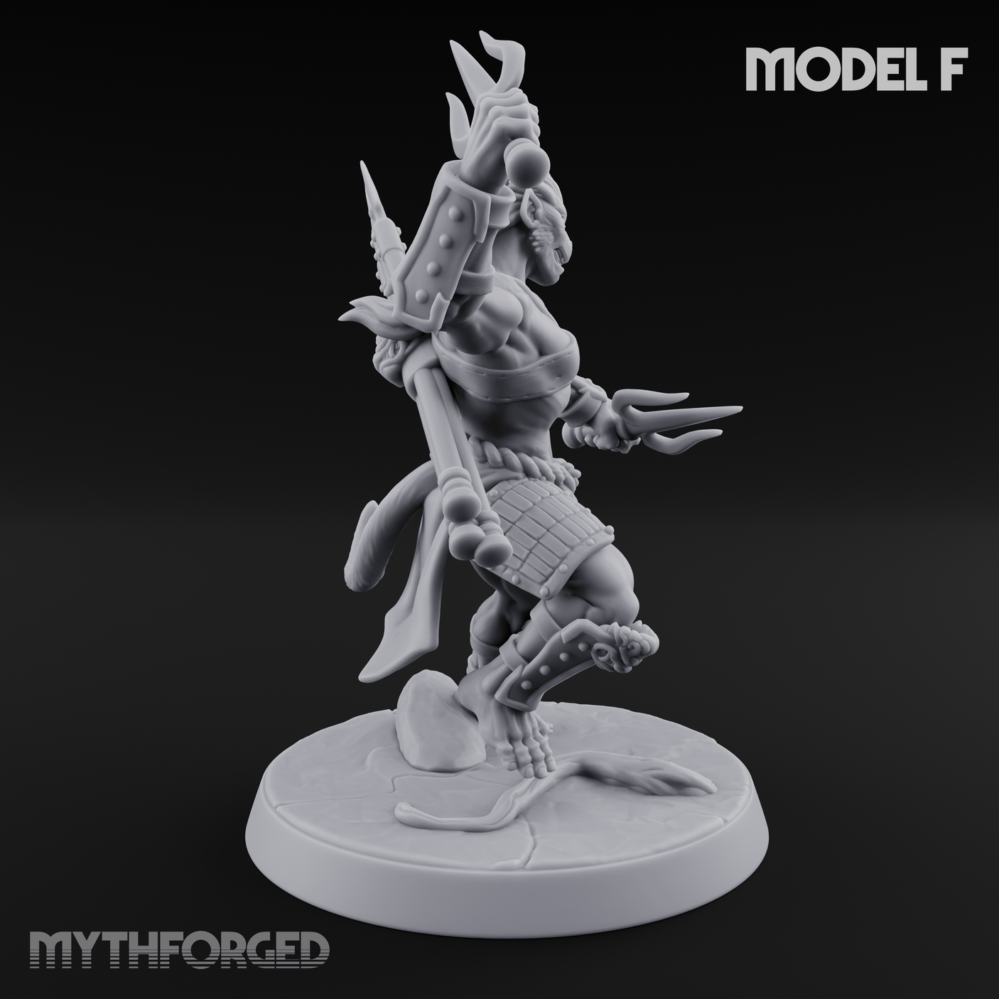 Shouldering The Blade Hadozee Warriors F Miniature for Dungeons and Dragons, Pathfinder or other TTRPGs