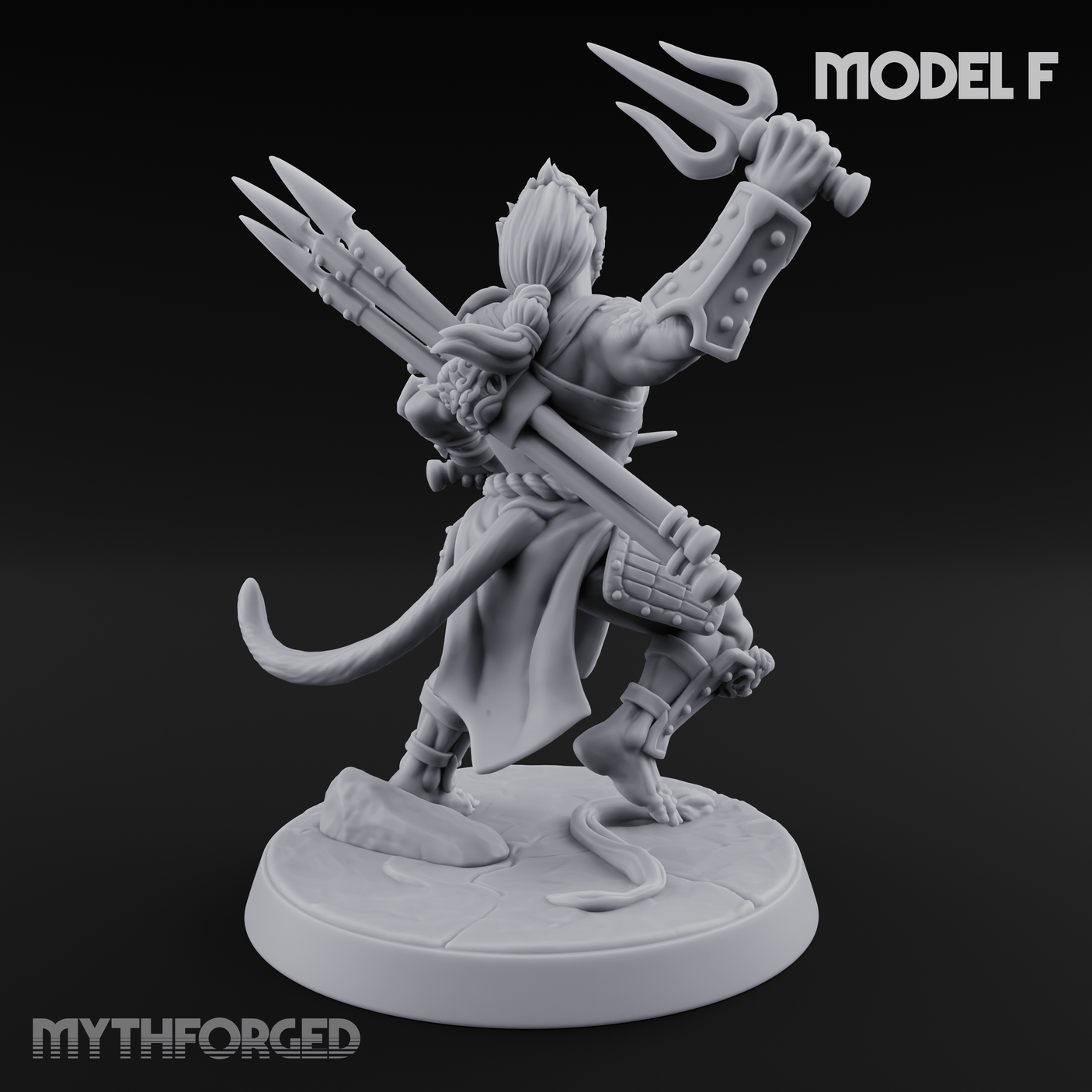 Shouldering The Blade Hadozee Warriors F Miniature for Dungeons and Dragons, Pathfinder or other TTRPGs