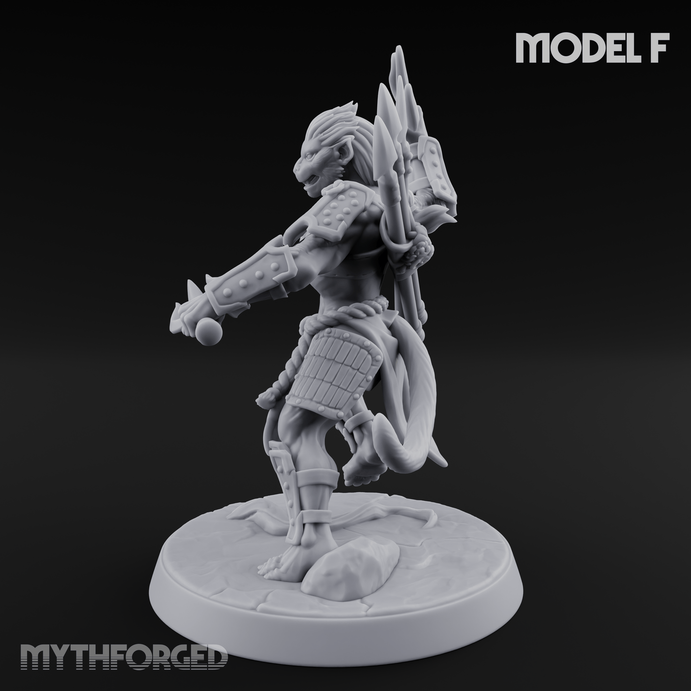 Shouldering The Blade Hadozee Warriors F Miniature for Dungeons and Dragons, Pathfinder or other TTRPGs