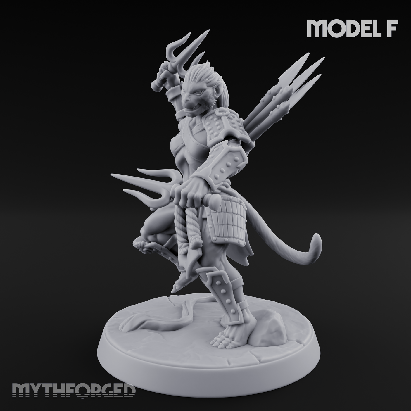 Shouldering The Blade Hadozee Warriors F Miniature for Dungeons and Dragons, Pathfinder or other TTRPGs