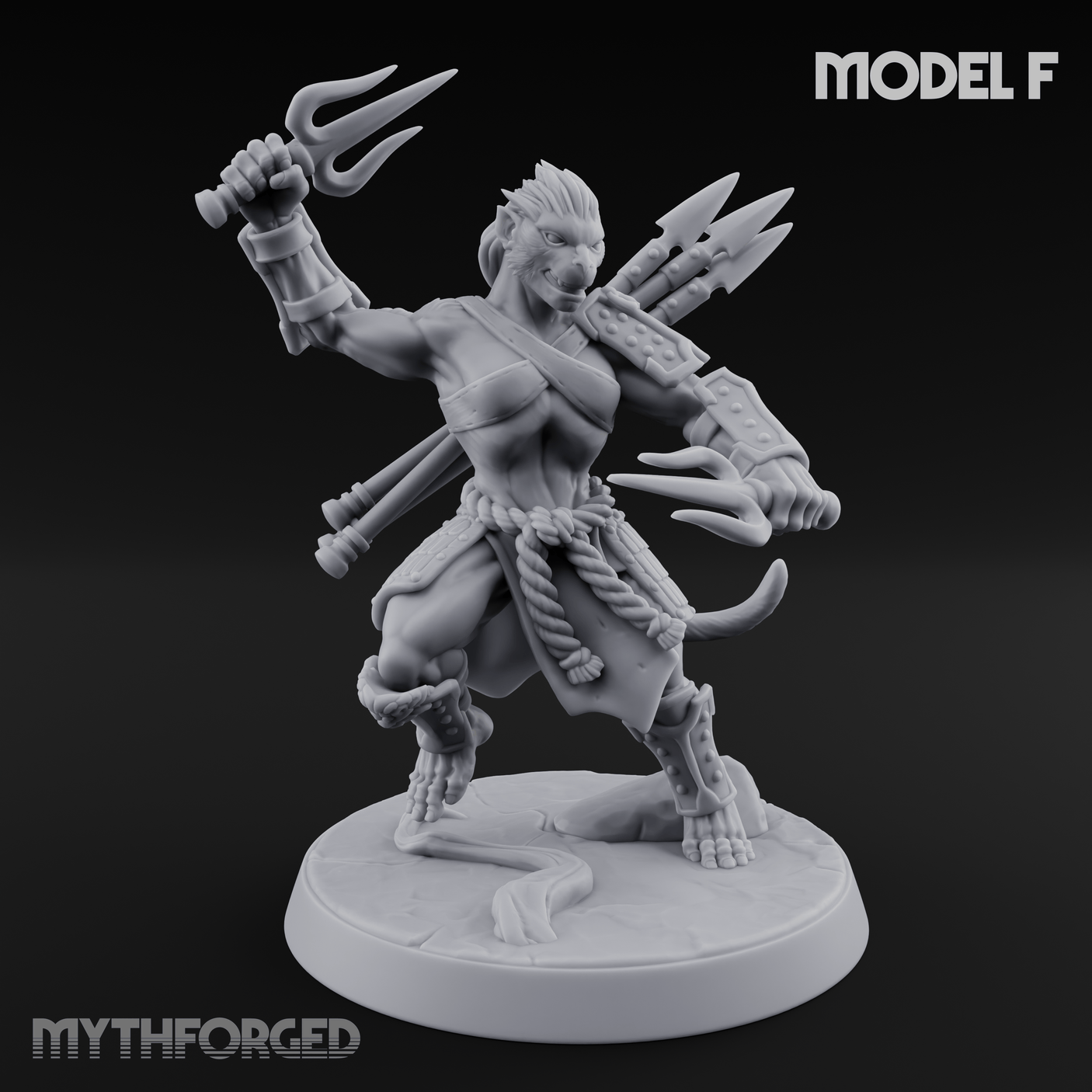 Shouldering The Blade Hadozee Warriors F Miniature for Dungeons and Dragons, Pathfinder or other TTRPGs