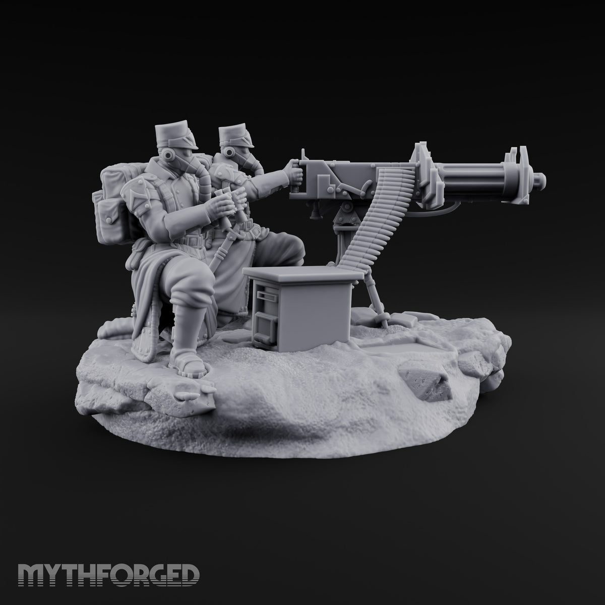 Breath Rationed, Ammunition Not Human Gas-Masked Heavy Infantry A — Heavy Machine Gun · Crouched