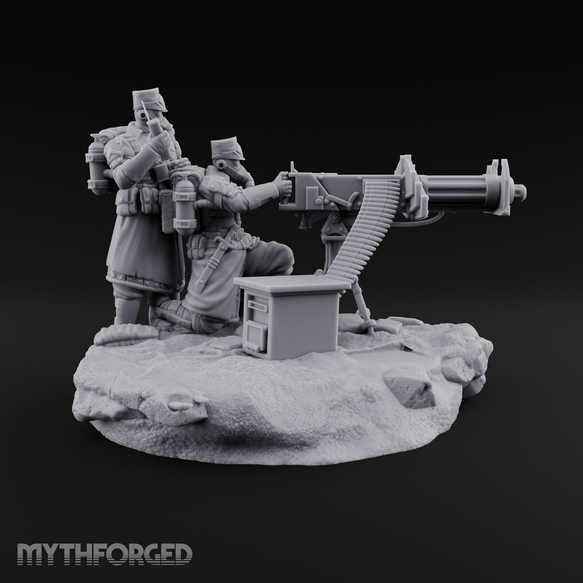 Breath Rationed, Ammunition Not Human Gas-Masked Heavy Infantry A — Heavy Machine Gun · Standing