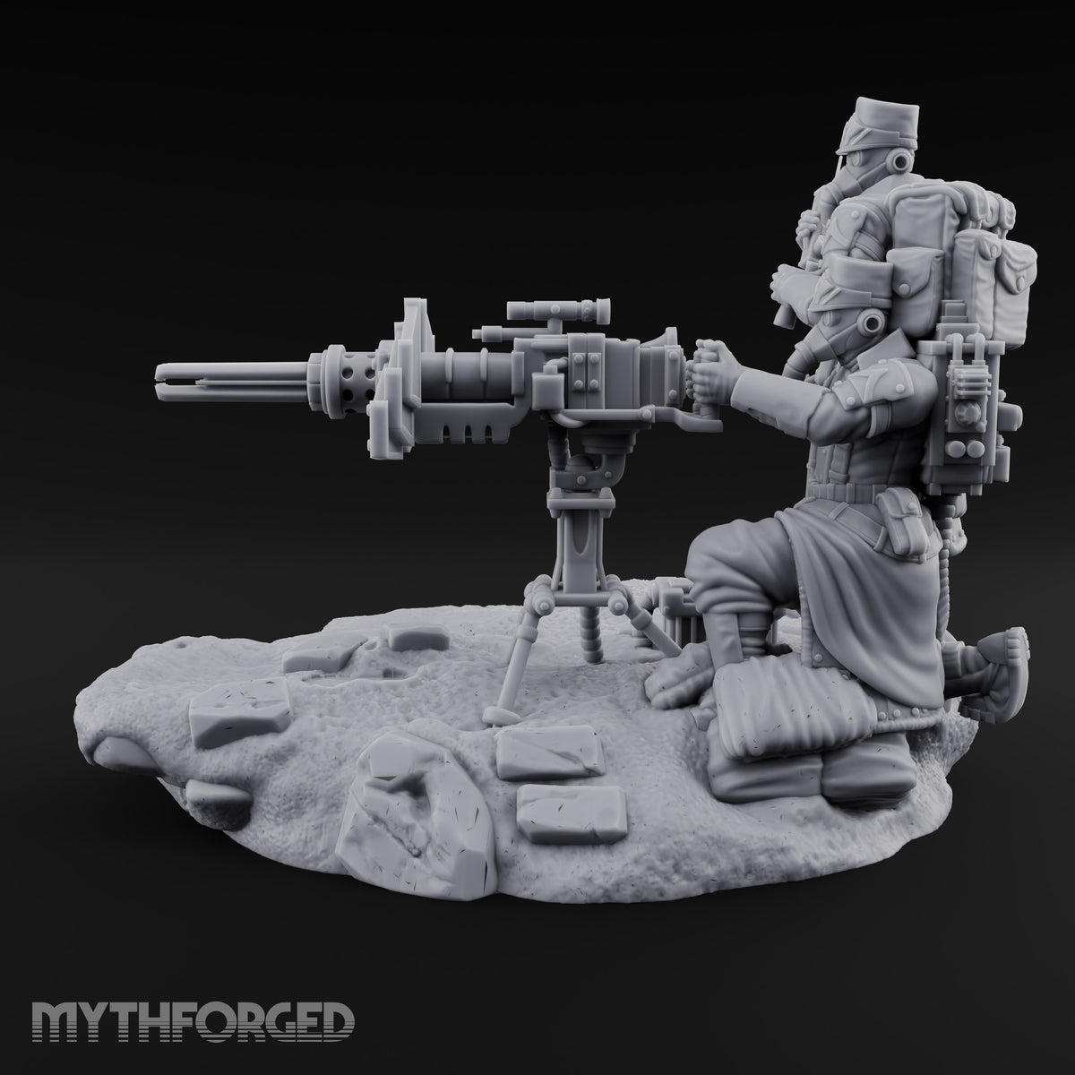 Breath Rationed, Ammunition Not Human Gas-Masked Heavy Infantry B — Plasma Gun · Standing