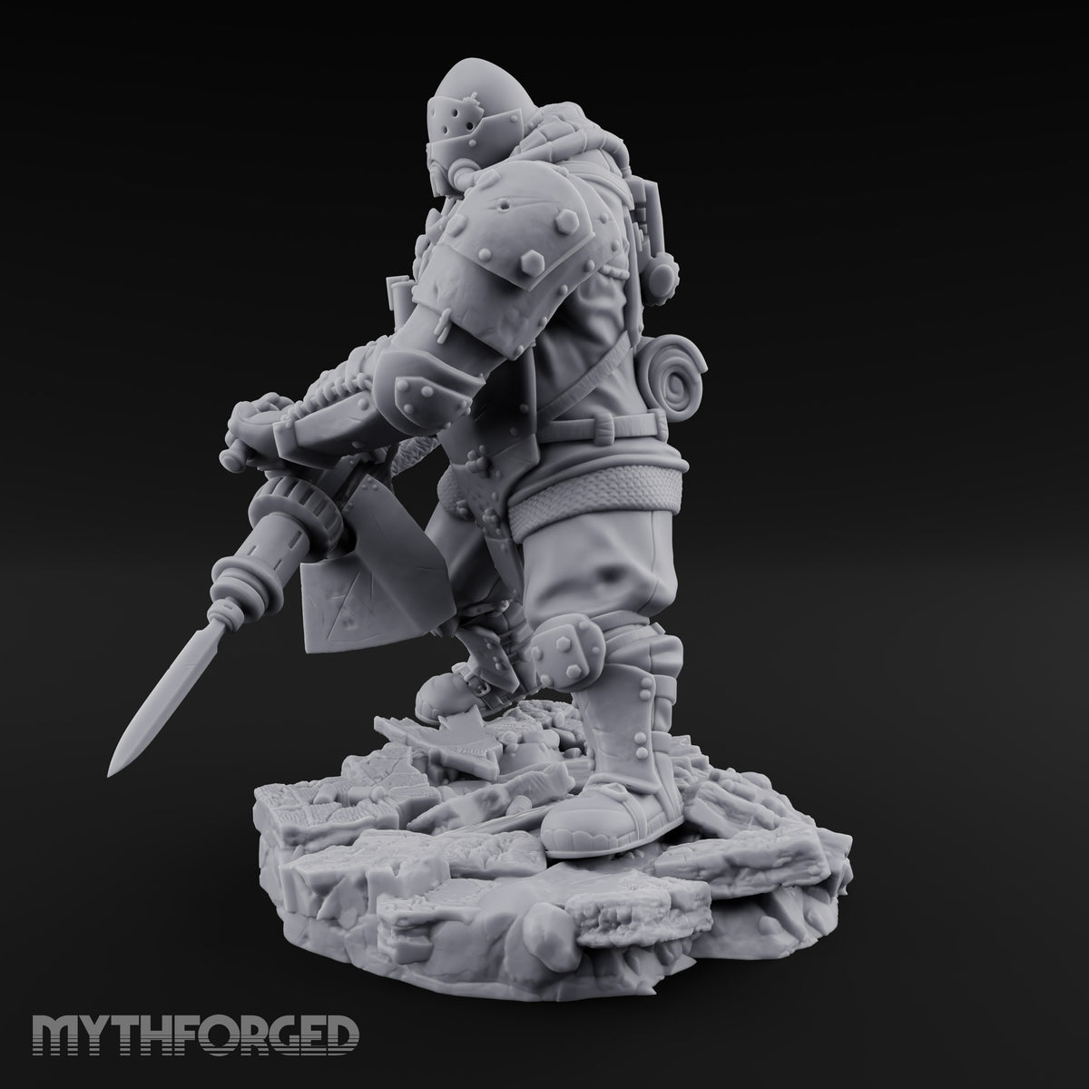 Breathing Rubble, Holding Ground Human Iron Guard Soldier B