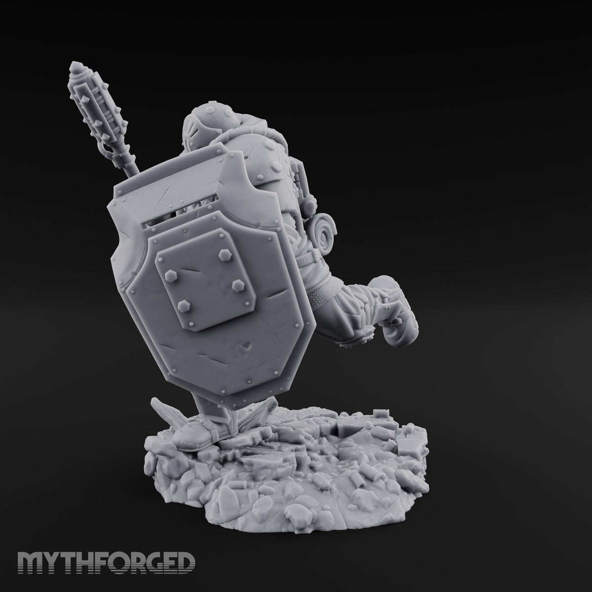Breathing Rubble, Holding Ground Human Iron Guard Soldier C
