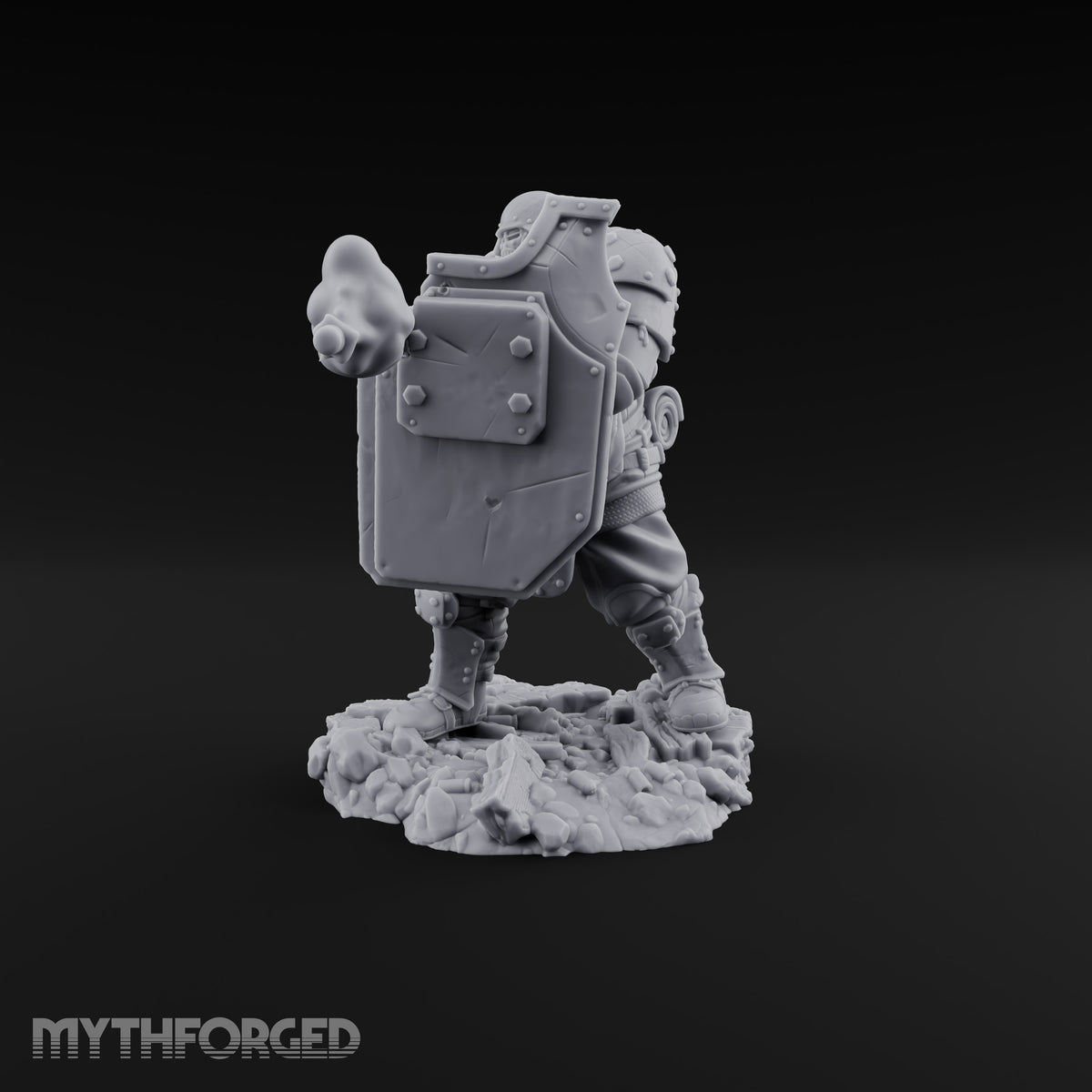 Breathing Rubble, Holding Ground Human Iron Guard Soldier D — FX