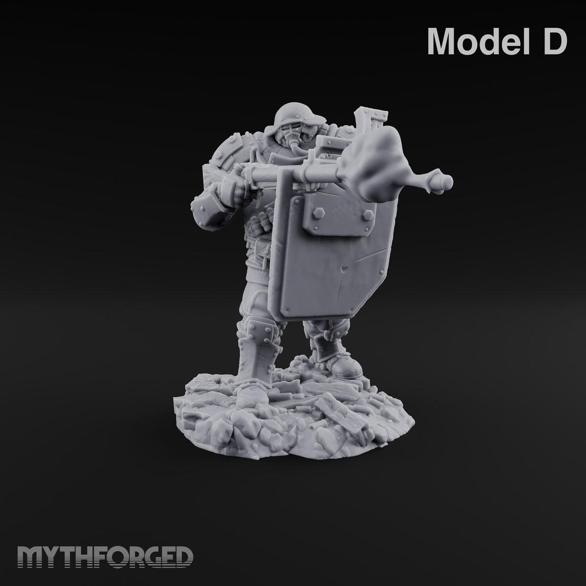 Breathing Rubble, Holding Ground Human Iron Guard Soldier D — FX