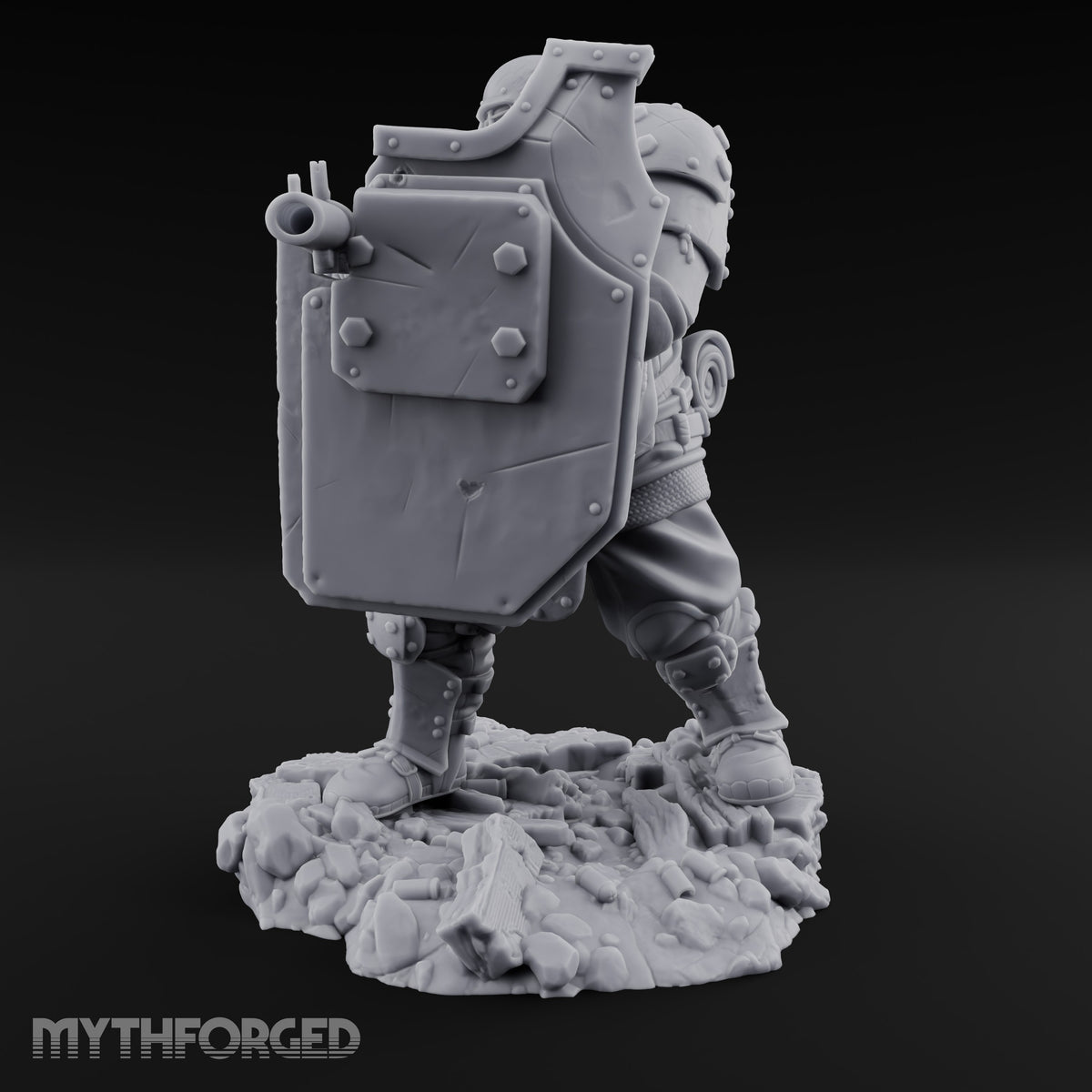 Breathing Rubble, Holding Ground Human Iron Guard Soldier D — No FX