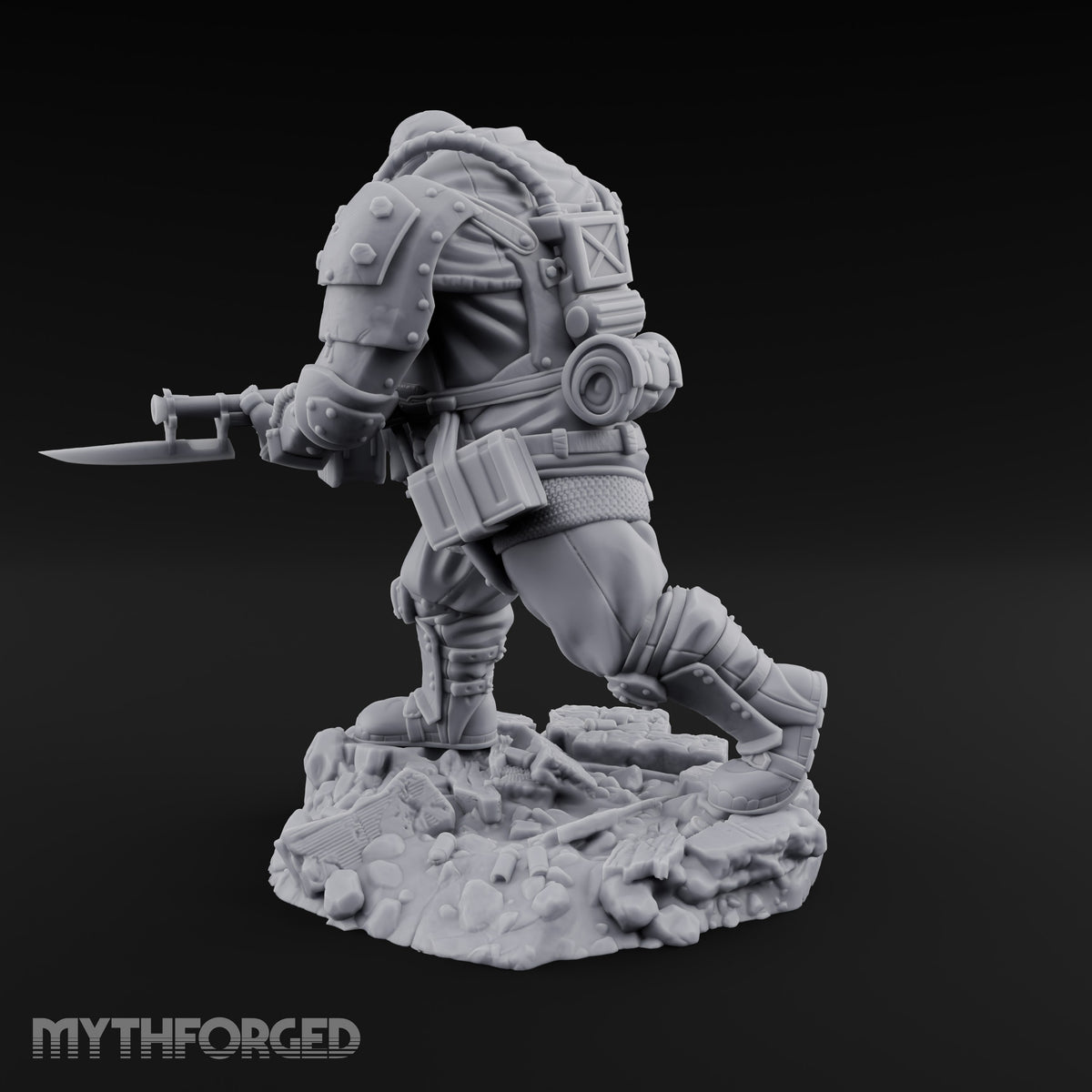 Breathing Rubble, Holding Ground Human Iron Guard Soldier E — No FX