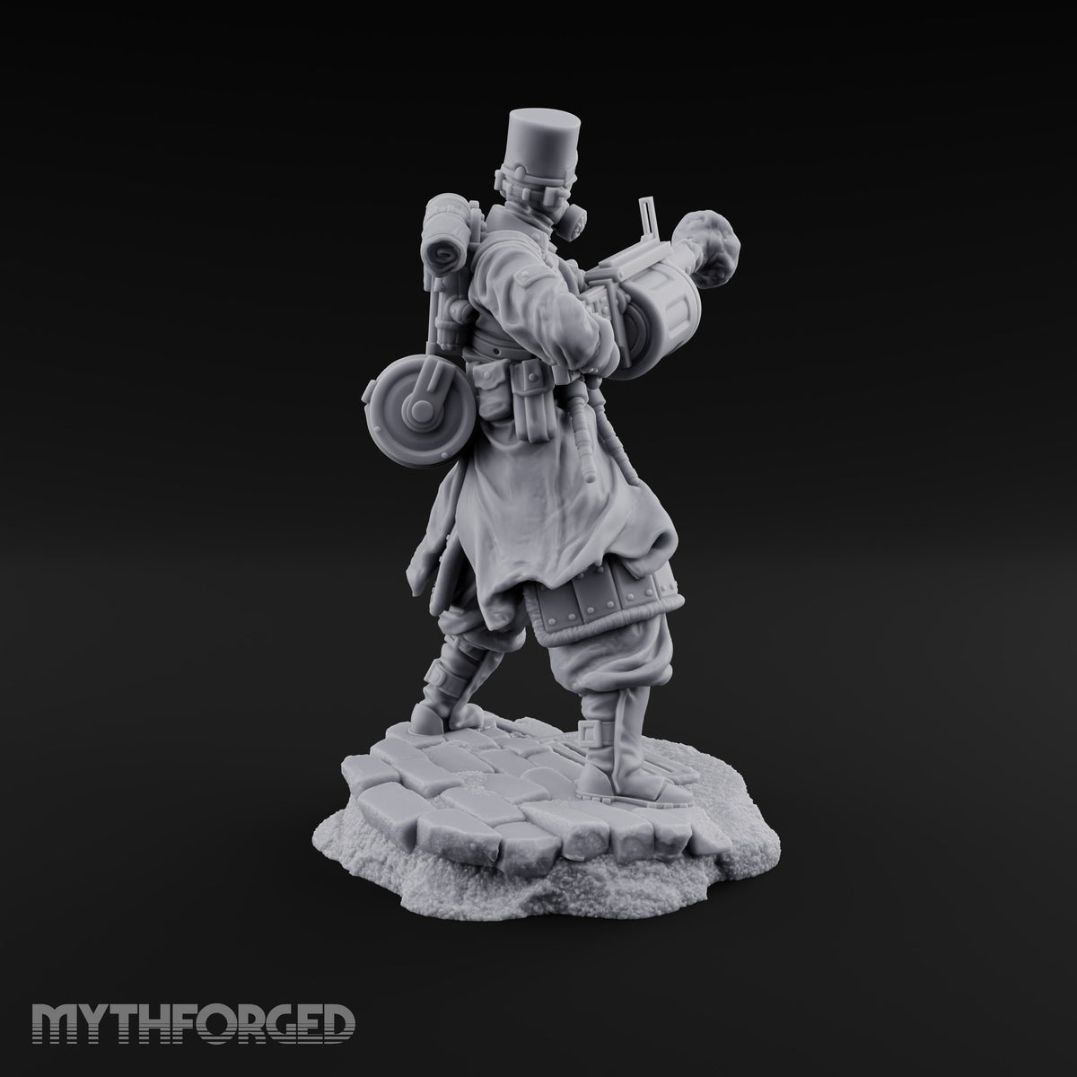 Orders Muffled, Obeyed Anyway Human Gas-Masked Light Infantry Soldier A — FX