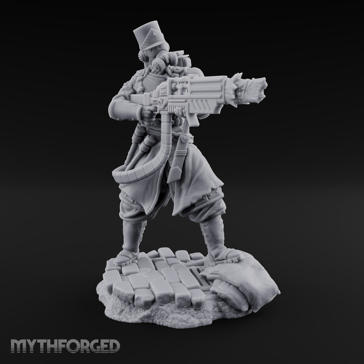 Orders Muffled, Obeyed Anyway Human Gas-Masked Light Infantry Soldier B — FX