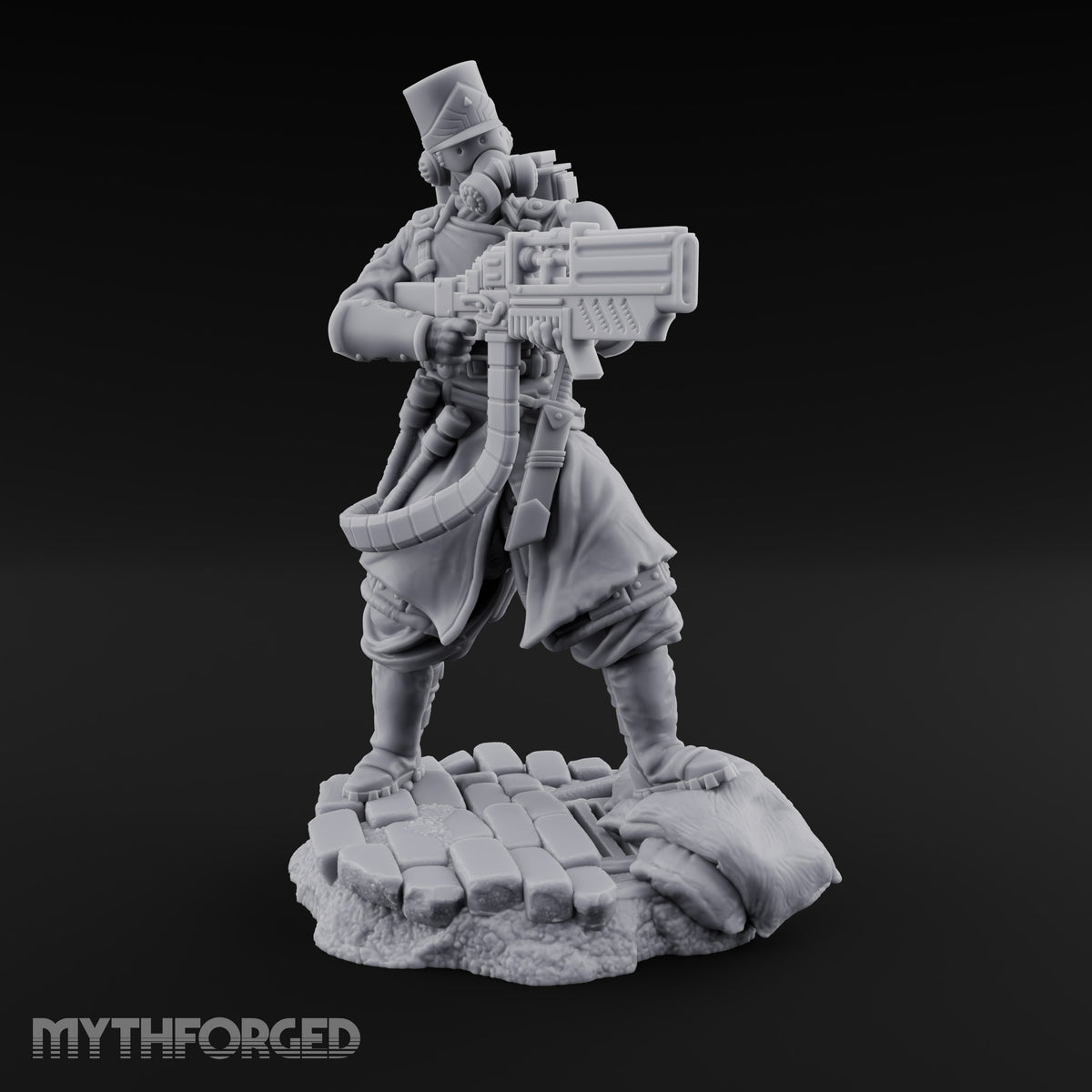 Orders Muffled, Obeyed Anyway Human Gas-Masked Light Infantry Soldier B — No FX