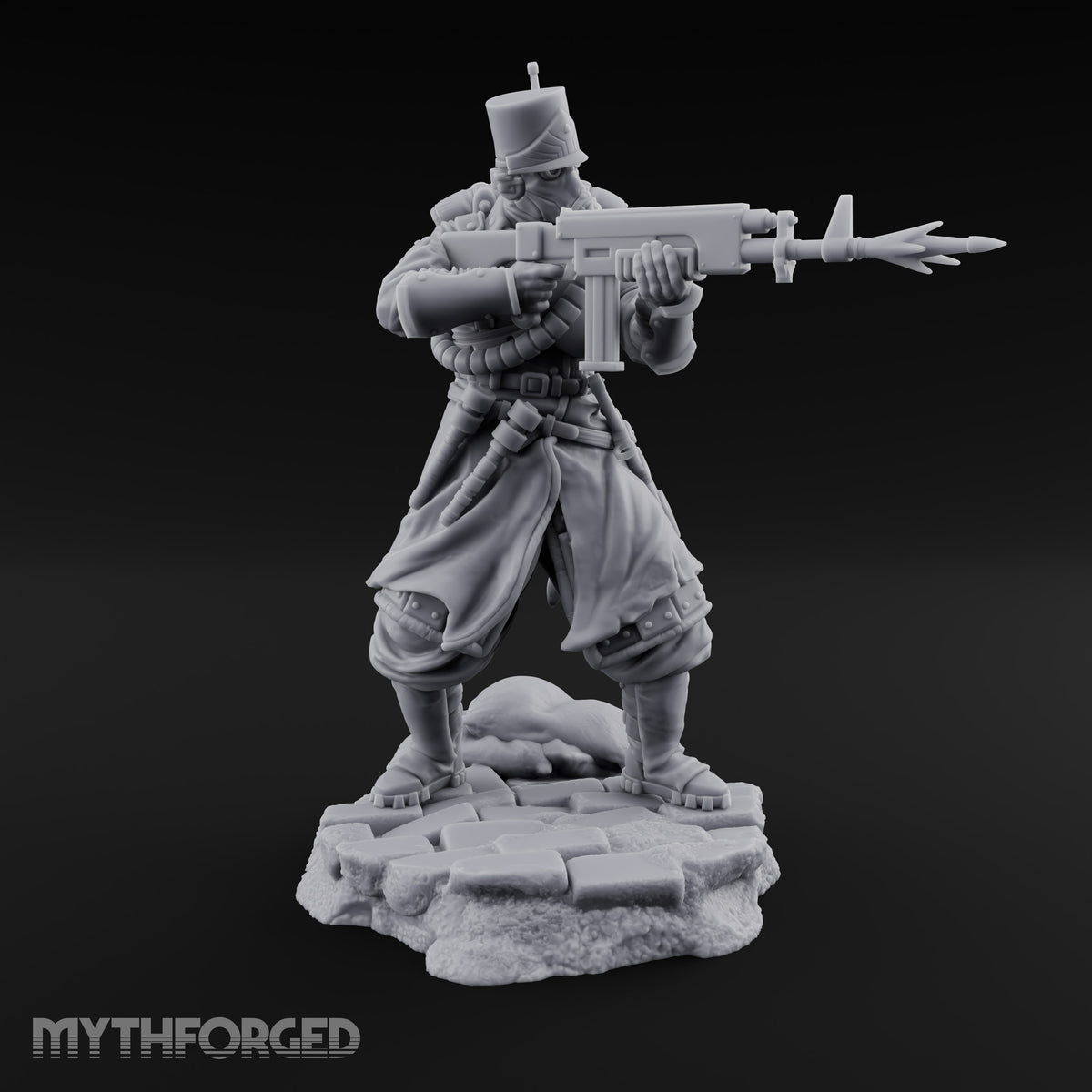 Orders Muffled, Obeyed Anyway Human Gas-Masked Light Infantry Soldiers — C · FX