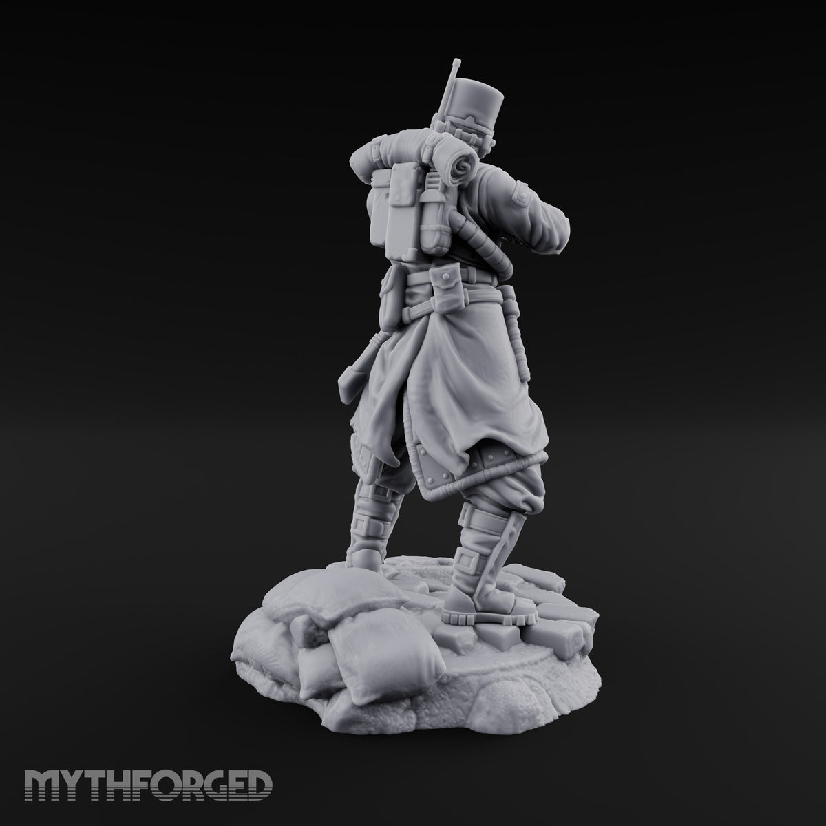 Orders Muffled, Obeyed Anyway Human Gas-Masked Light Infantry Soldier C — FX