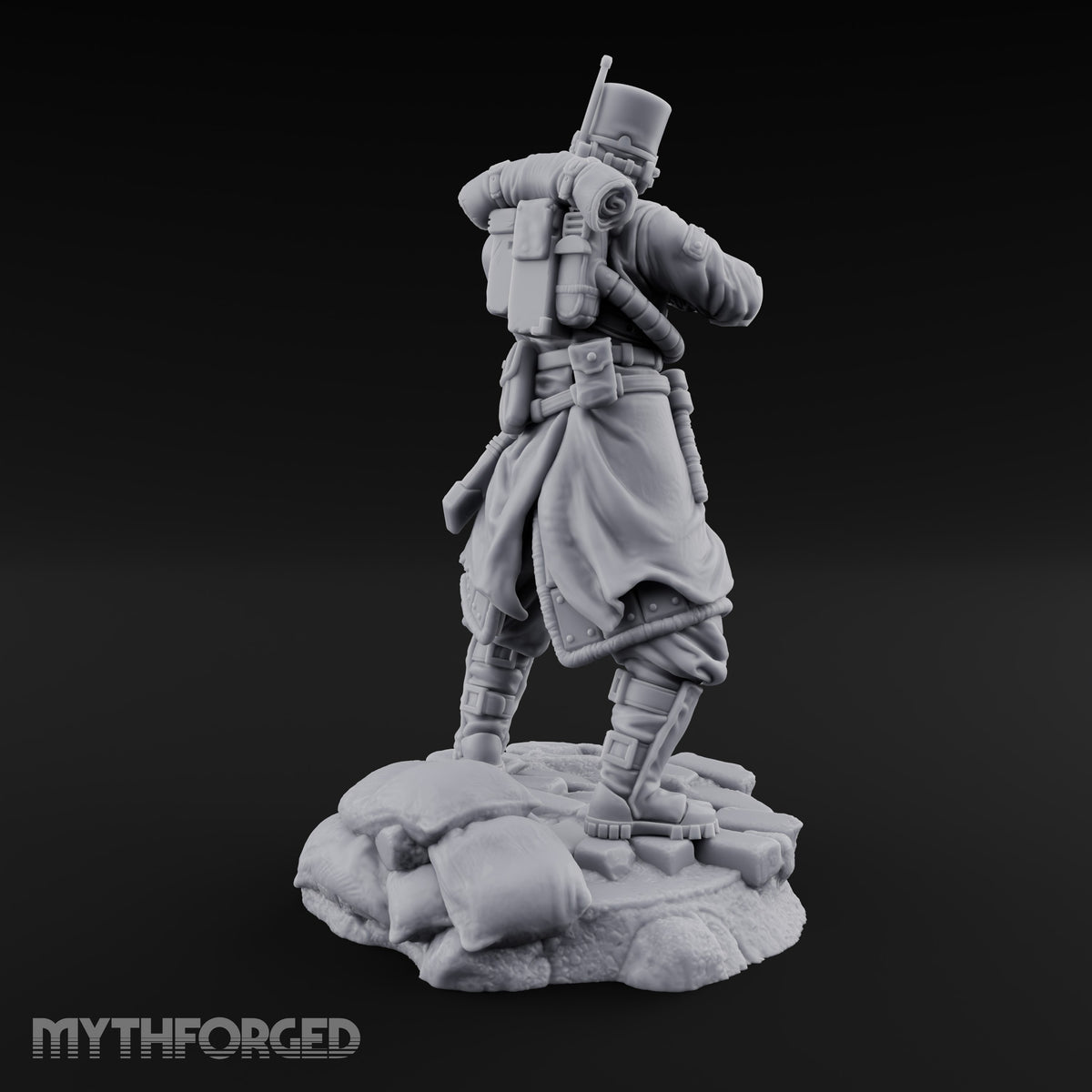 Orders Muffled, Obeyed Anyway Human Gas-Masked Light Infantry Soldier C — No FX